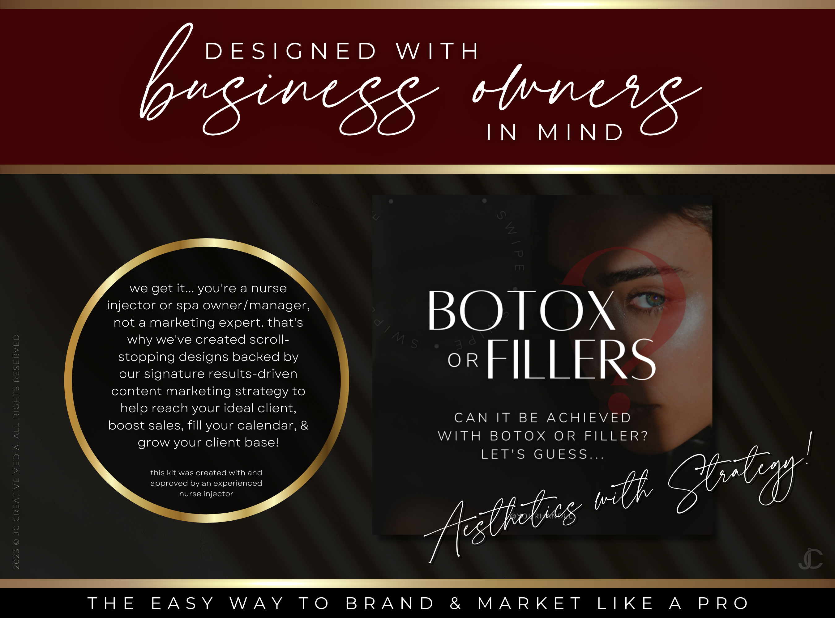 450+ Botox & Filler Social Media Templates for Nurse Injectors & Med Spas | Aesthete Collection™ Vogue Edition