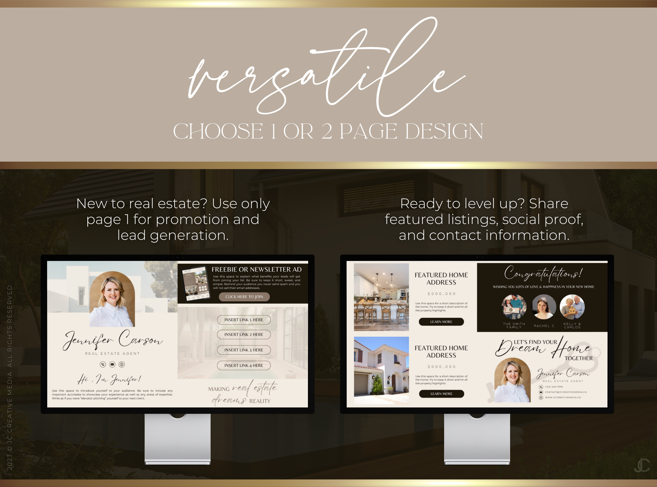 Realtor Link In Bio Canva Website Template | Estate Collection™ Classic Edition