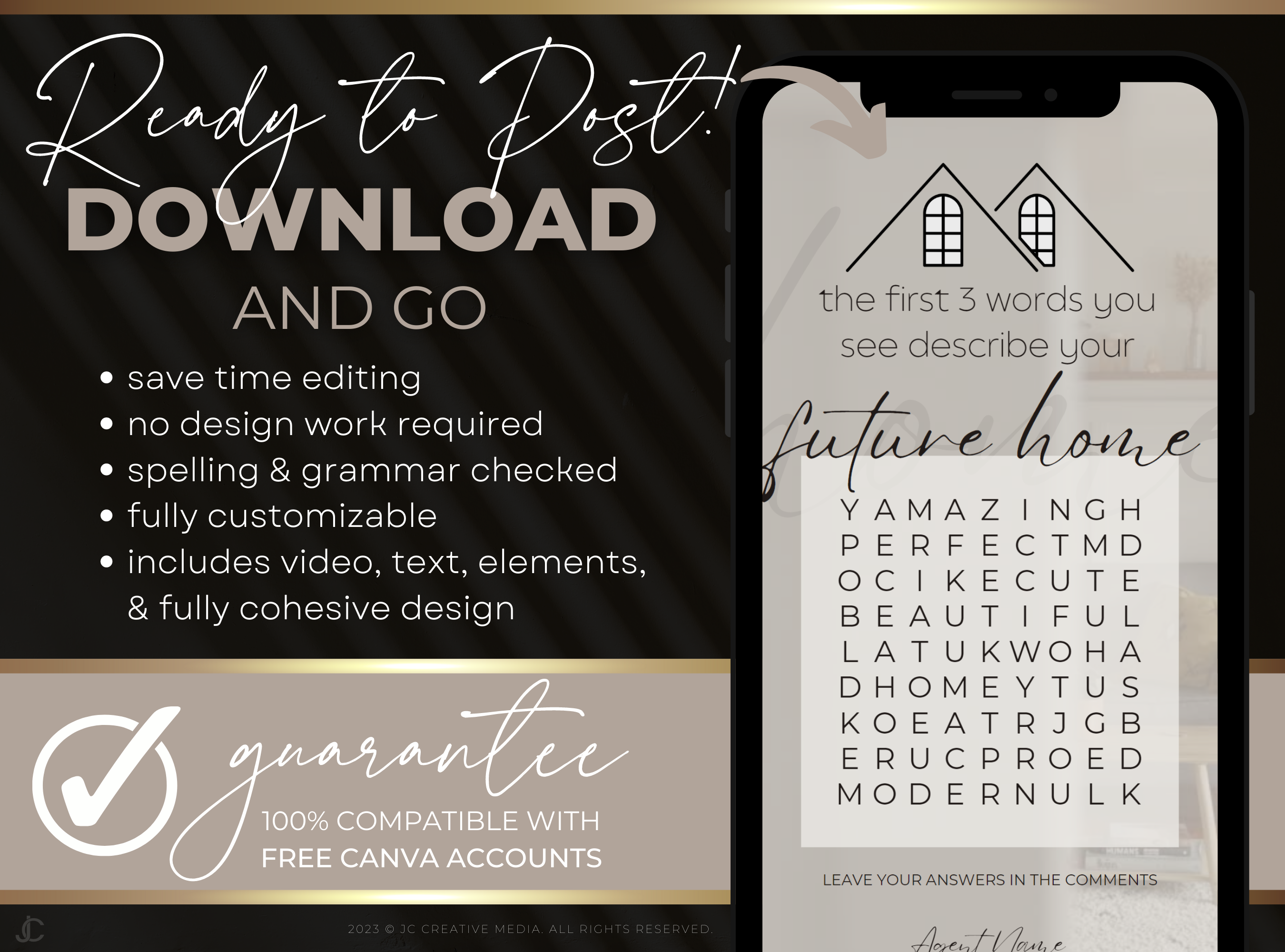 21 Real Estate Marketing Reels Posts: VOL. 2 (Canva Video Templates) | Estate Collection™ Luxe Edition