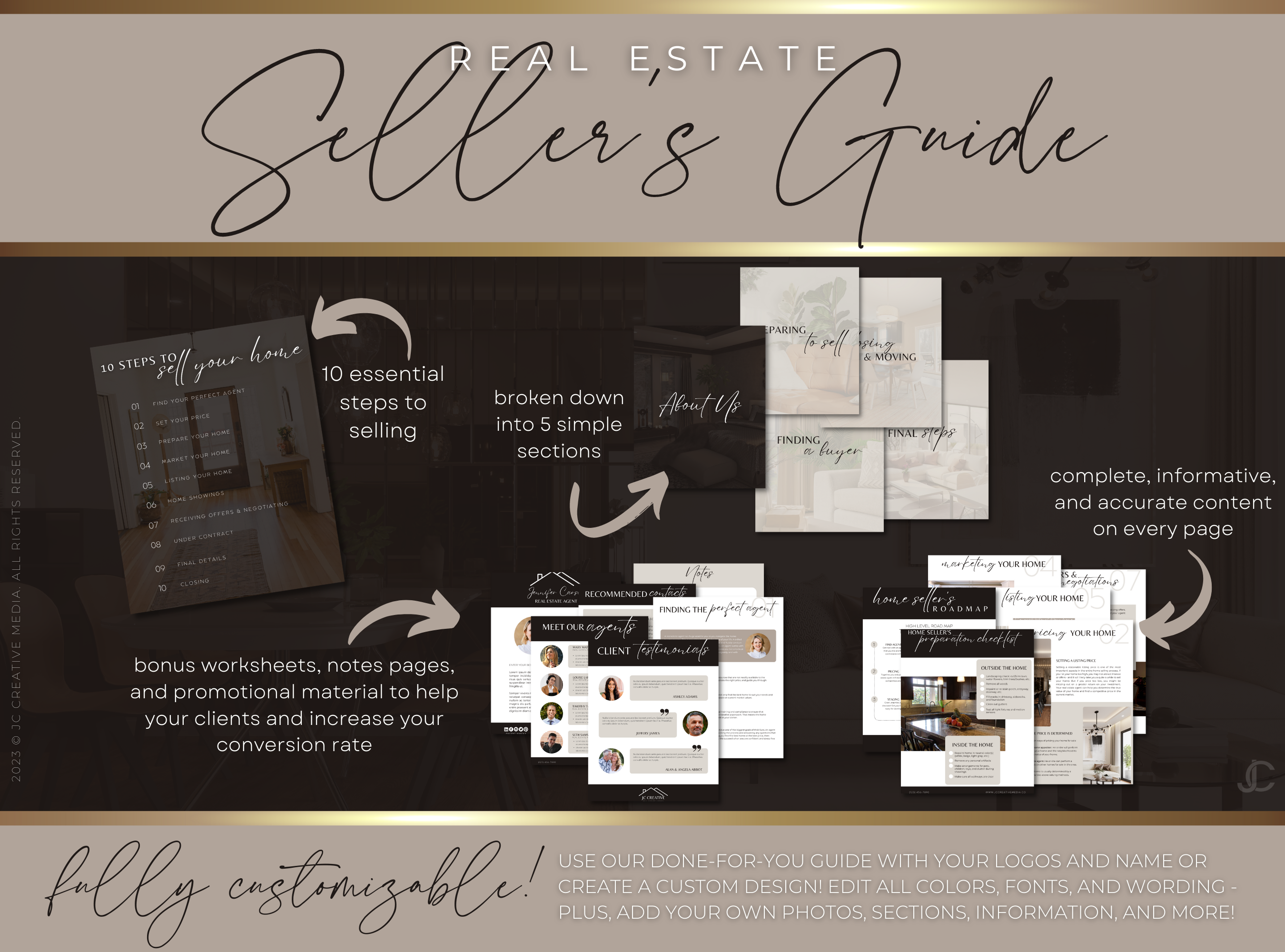 Real Estate Buyer's & Seller's Guide Bundle (with Bonus Digital Presentation Formats!) | Estate Collection™ Luxe Edition