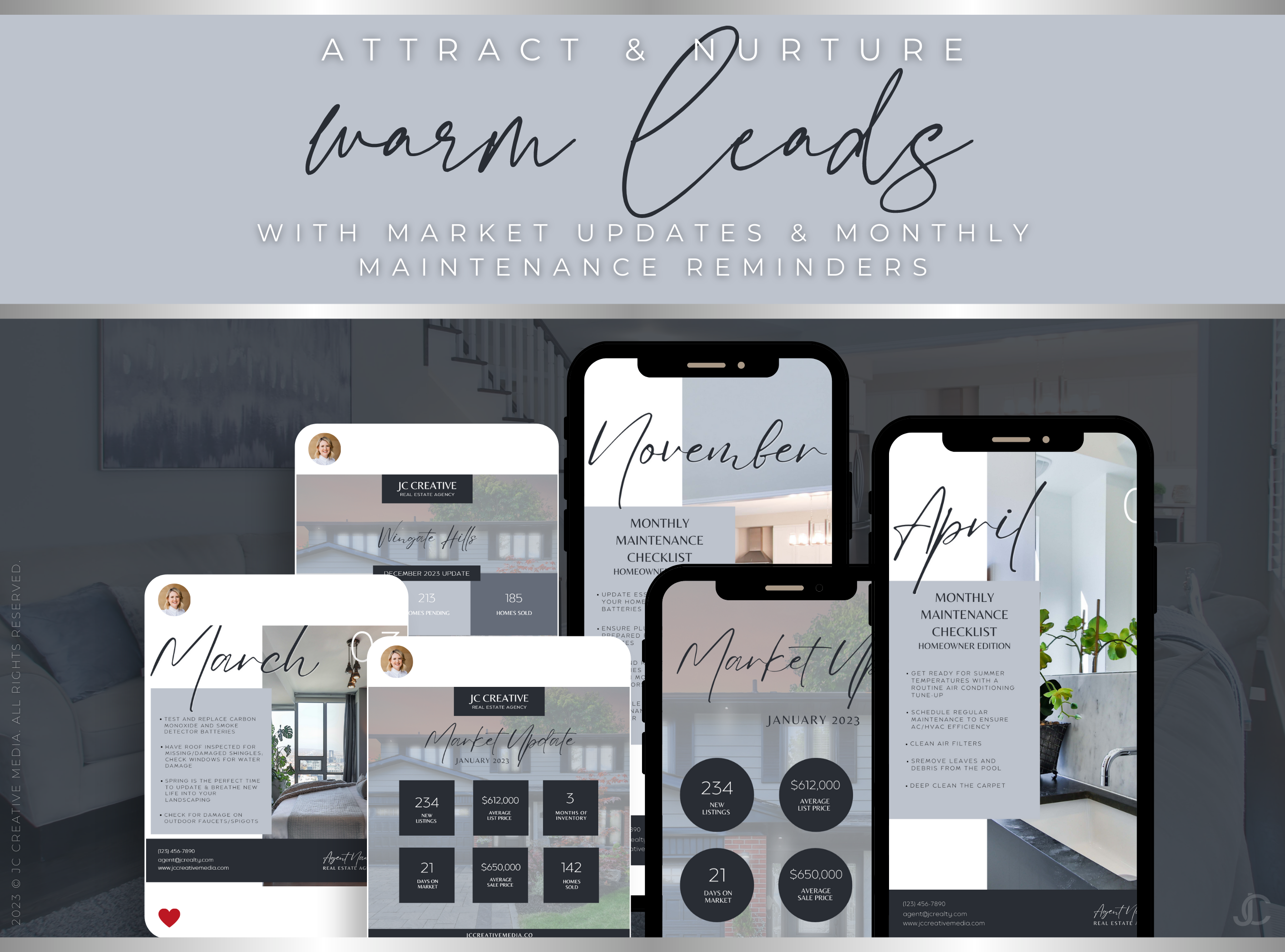 400+ Instagram Post & Story Templates for Real Estate Agents | Estate Collection™ Midnight Edition