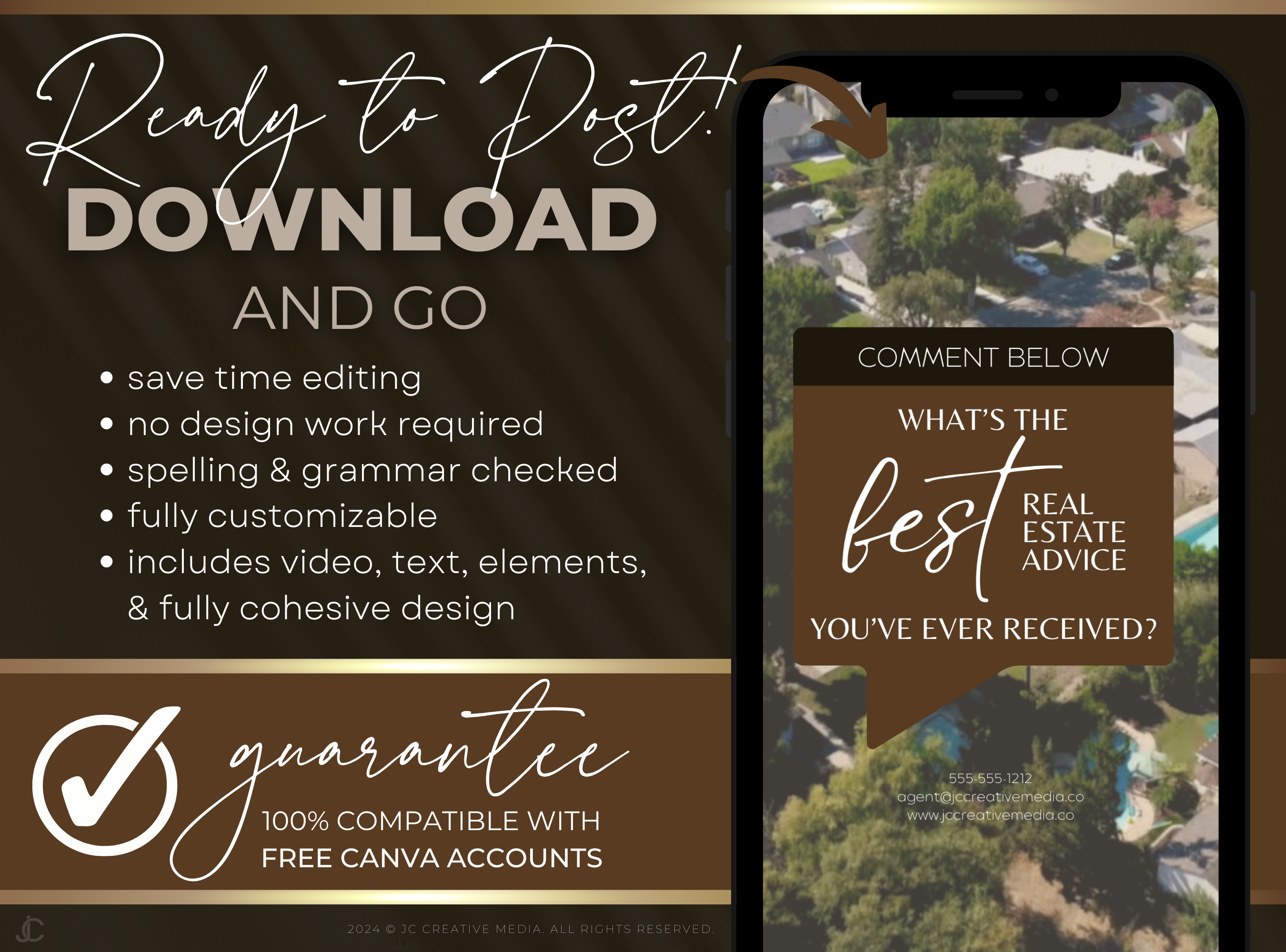 21 Real Estate Marketing Reels Posts: VOL. 3 (Canva Video Templates) | Estate Collection™ Classic Edition