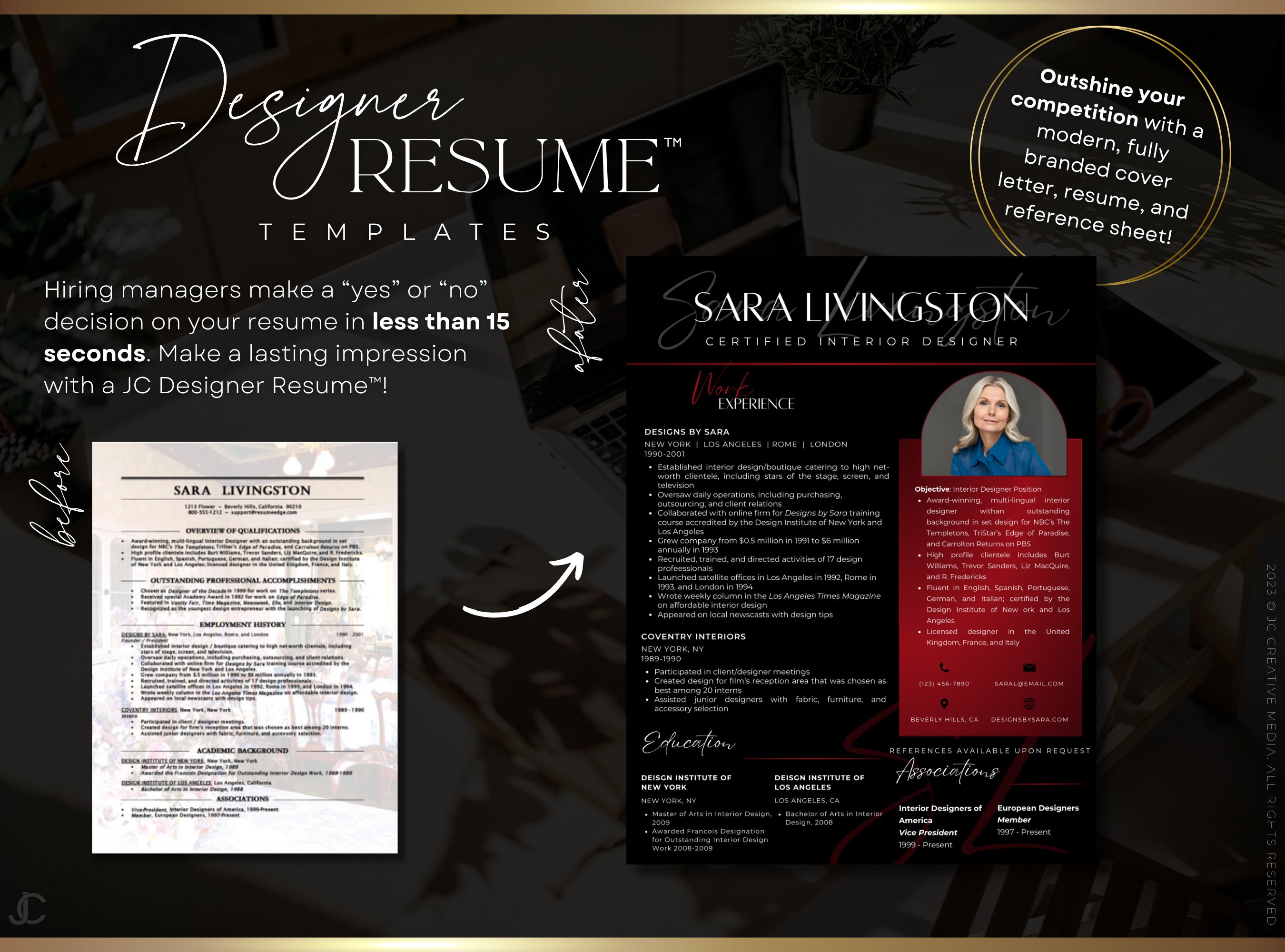 Designer Resume™ Suite (Canva Templates) | Elegance Collection™ Crimson Edition