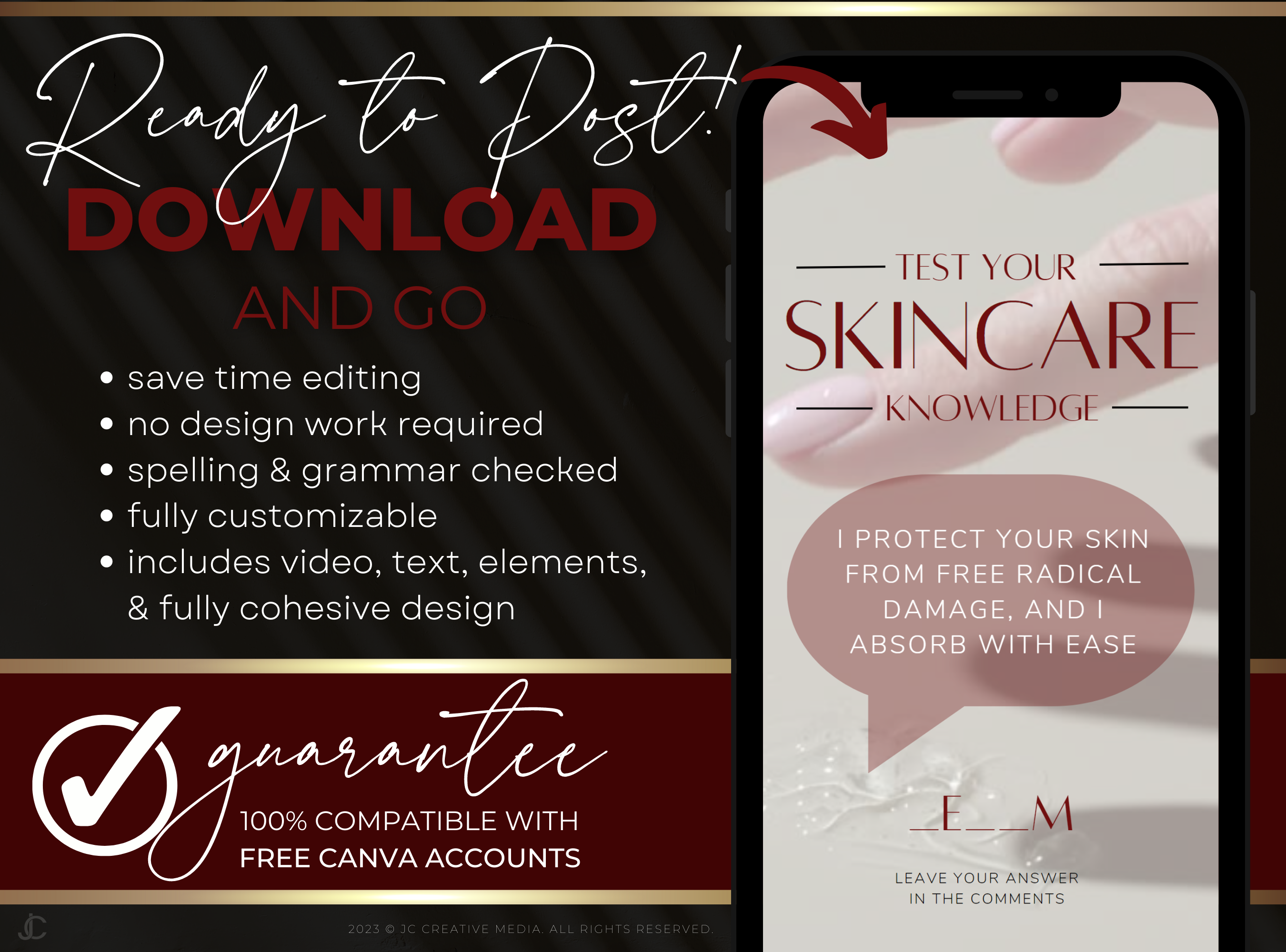 21 Spa/Esthetician Skincare Marketing Reels Posts (Canva Video Templates) | Aesthete Collection™ Vogue Edition