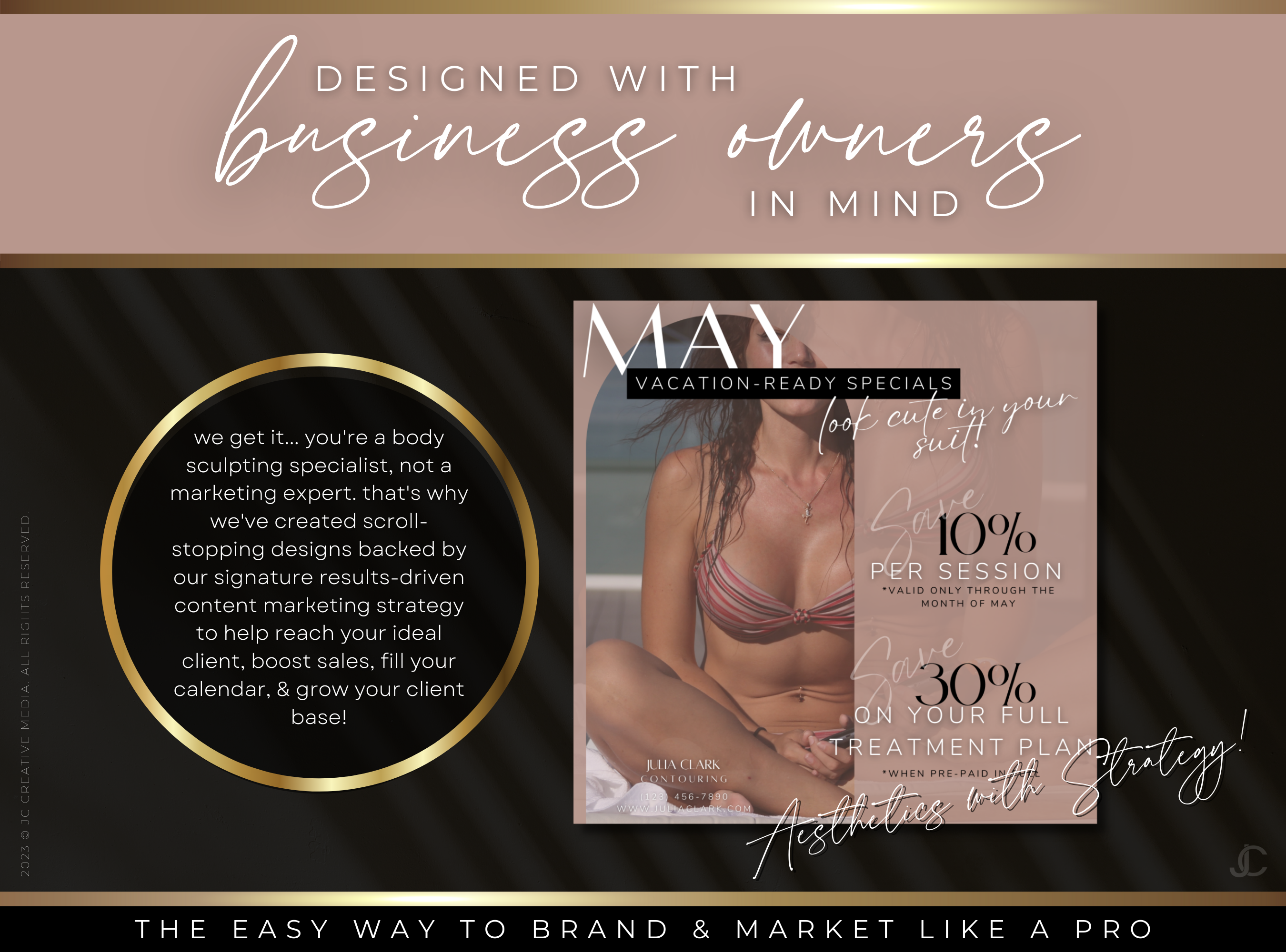 300+ Vacuum Therapy BBL & Breast Lift Social Media Canva Templates for Spa Marketing | Aesthete Collection™ Rose Gold Edition