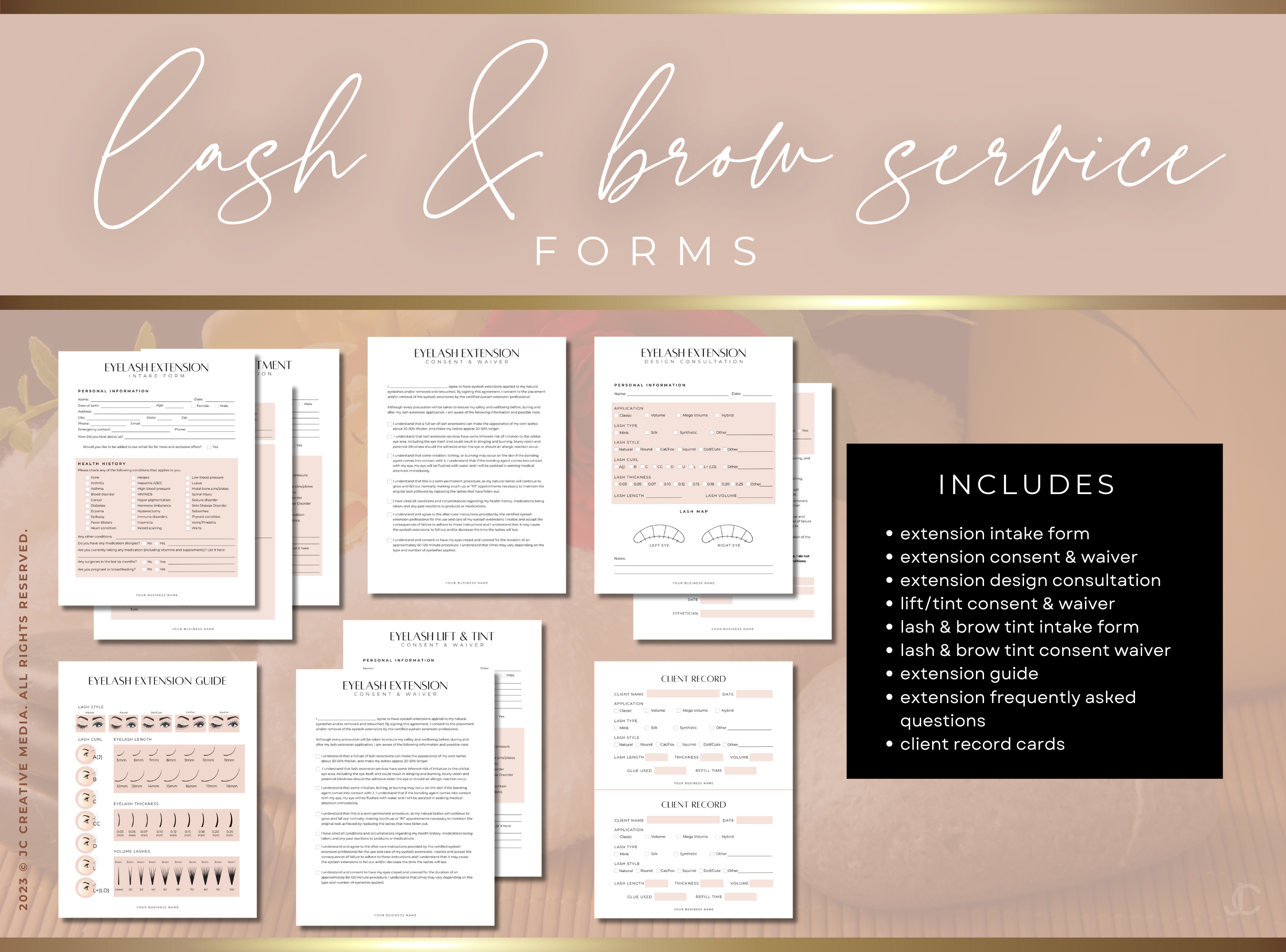 Esthetics Forms for Estheticians & Med Spas (Canva Templates) | Aesthete Collection™ Nudes Edition