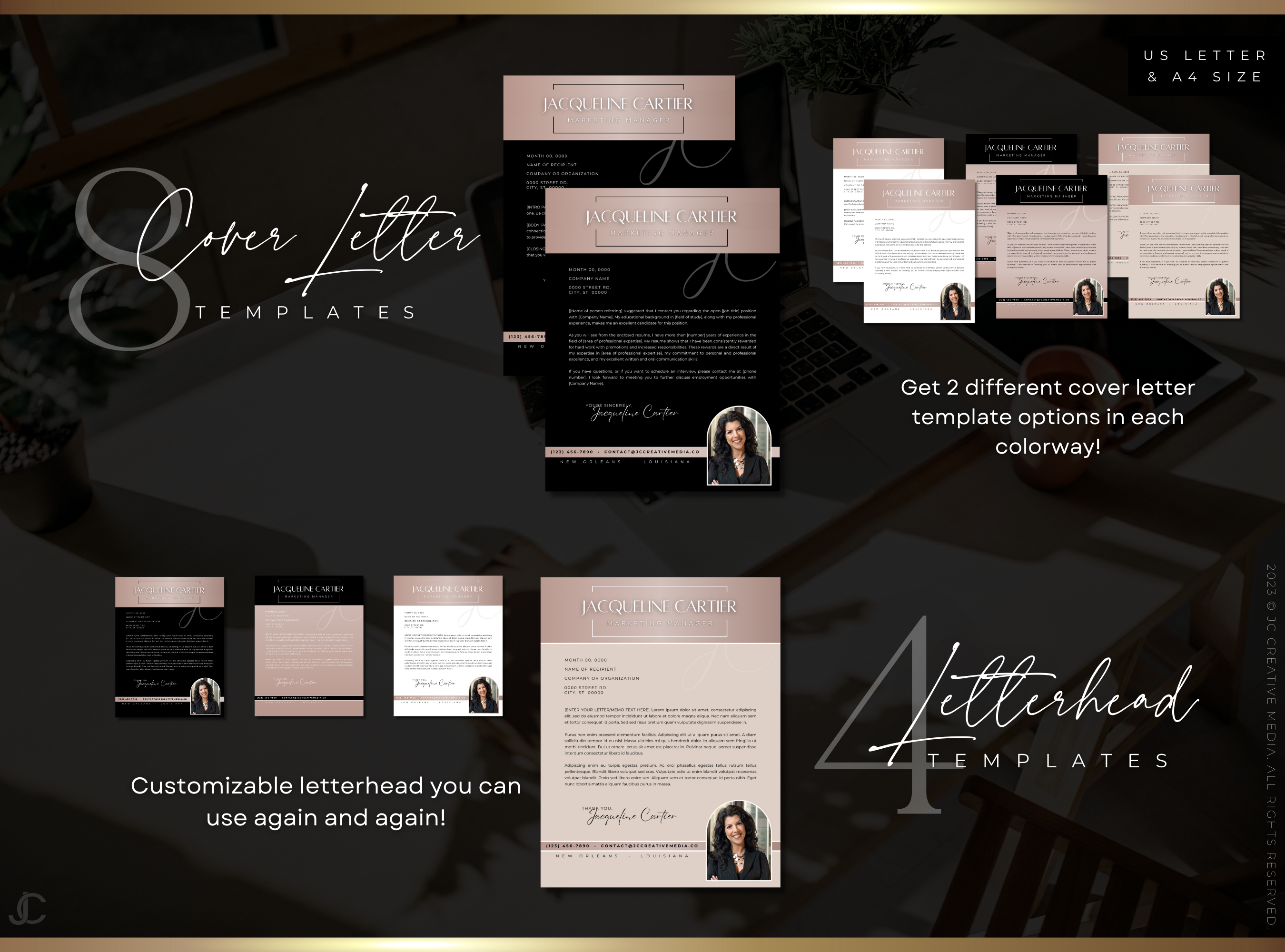 Designer Resume™ Suite (Canva Templates) | Aesthete Collection™ Rose Gold Edition