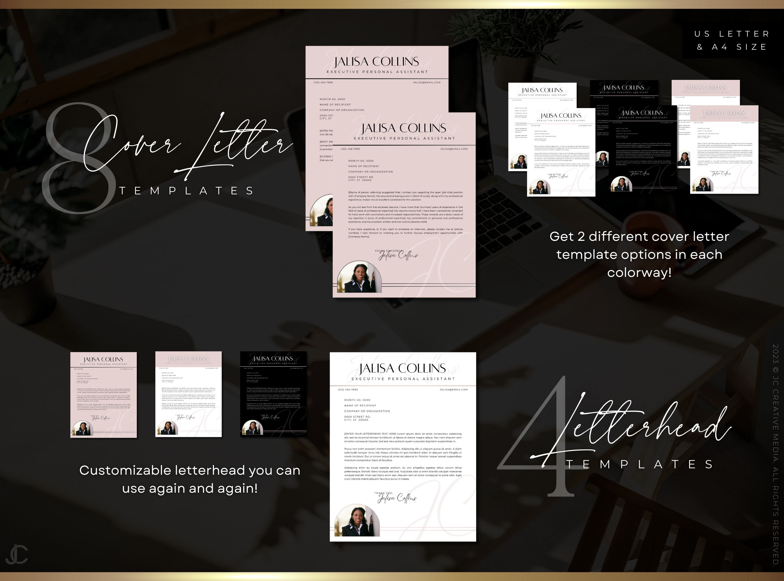 Designer Resume™ Suite (Canva Templates) | Elegance Collection™ Blush Edition