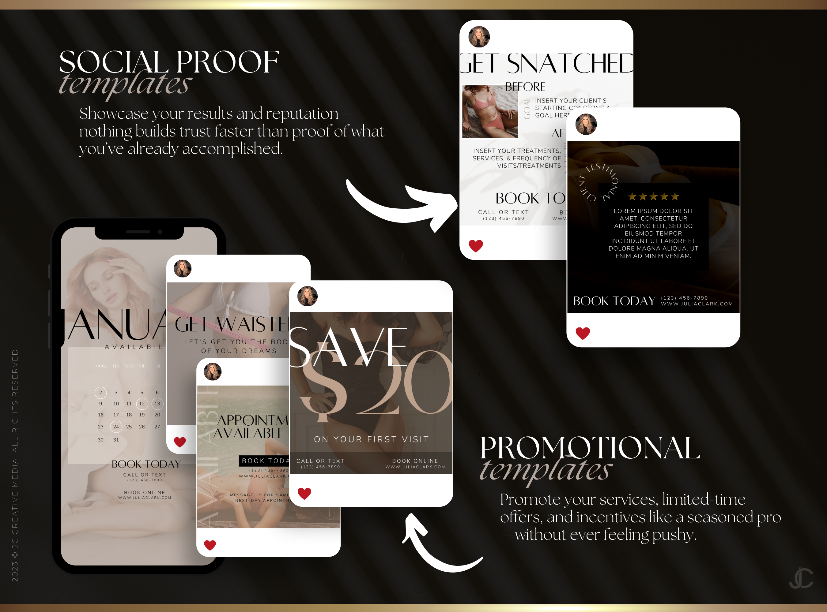 520+ Body Contouring & Spa Marketing Templates – Luxury Social Media Kit for Instagram & Facebook