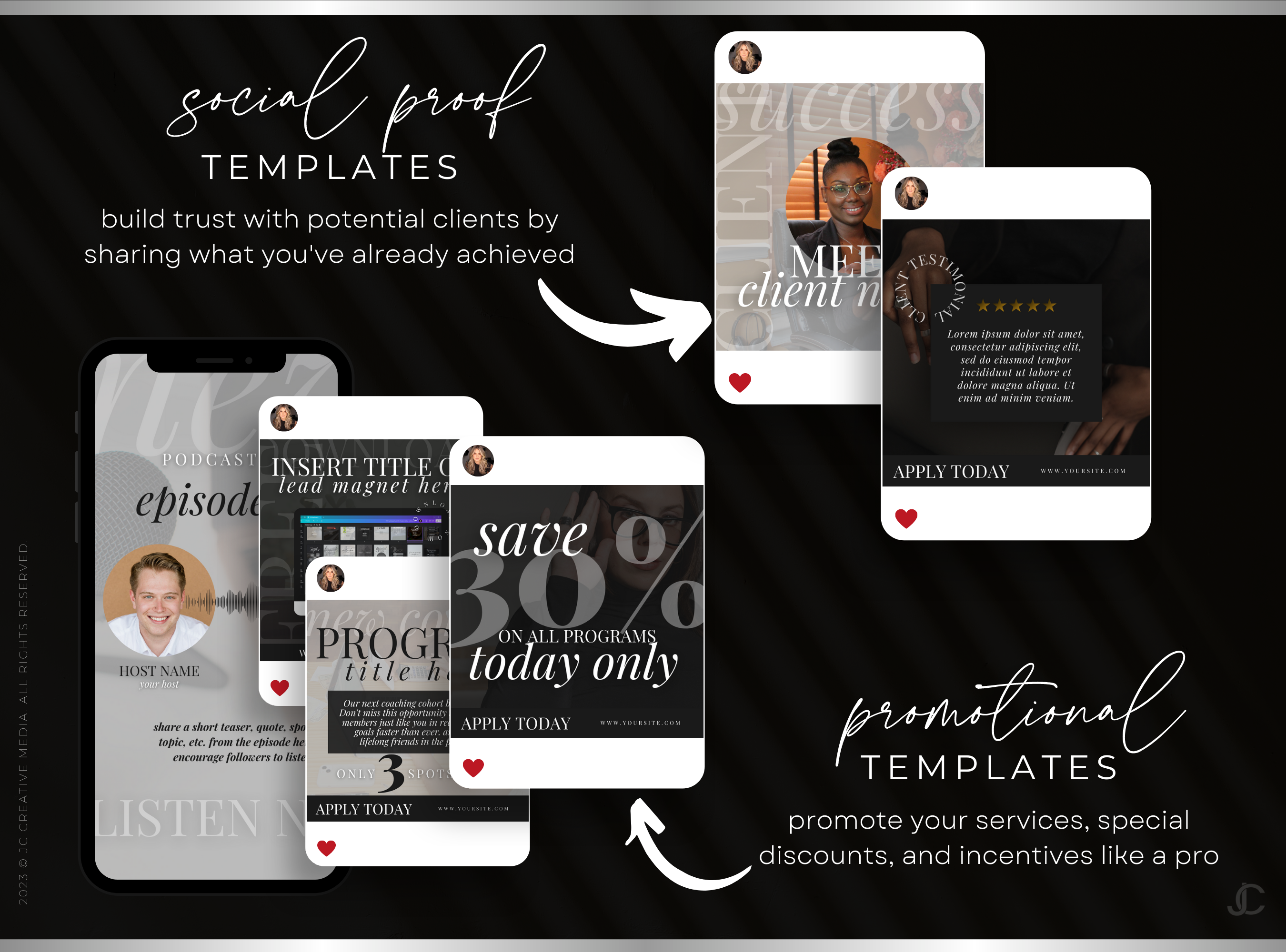 400+ Coaching Social Media Post Templates (Content, Infographics, & Marketing) | Pro Collection™ Sterling Edition