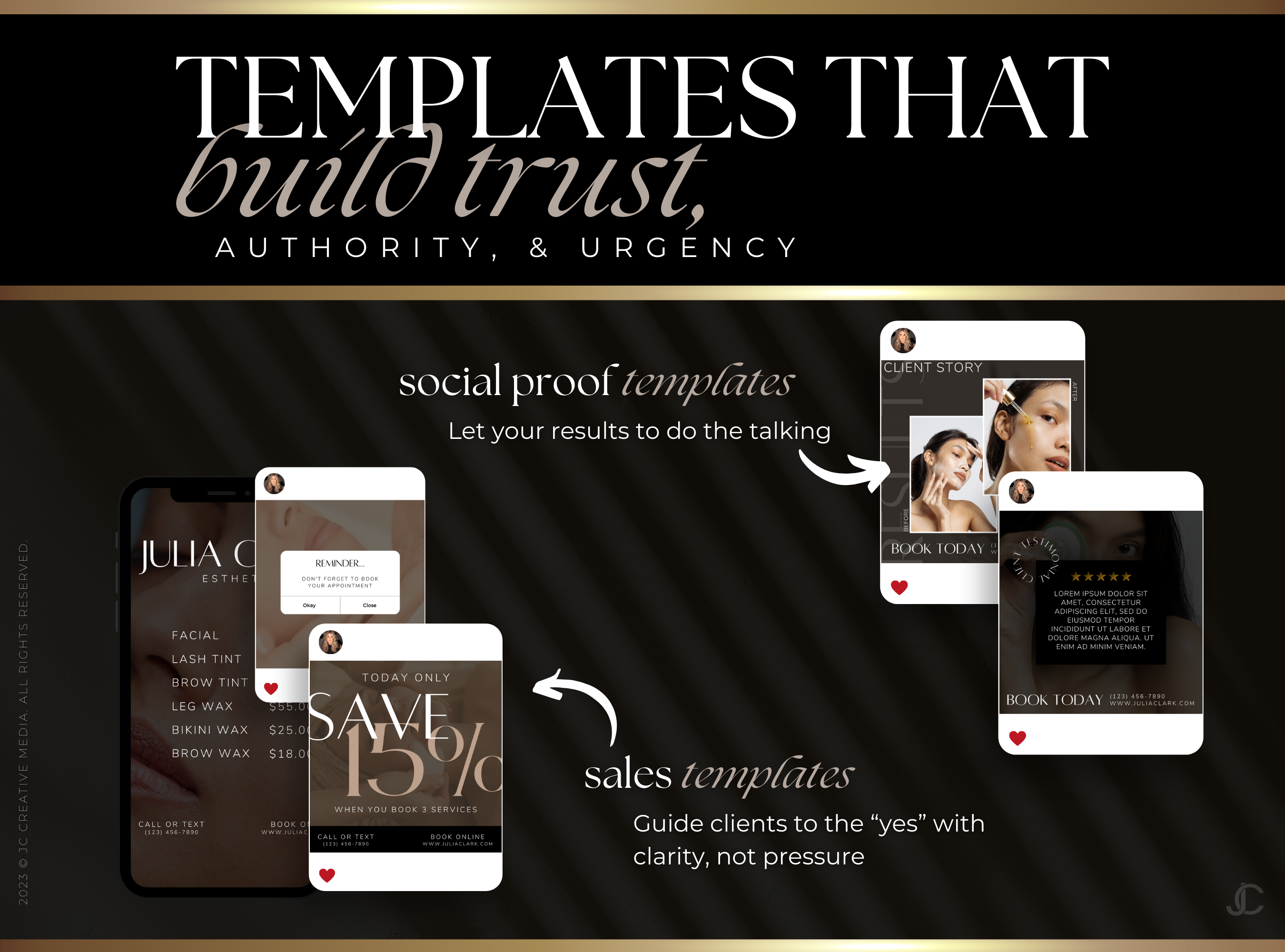 Luxury Skincare & Esthetician Marketing Template Bundle | 520+ Editable Social Media Canva Templates for Instagram, Facebook, & More