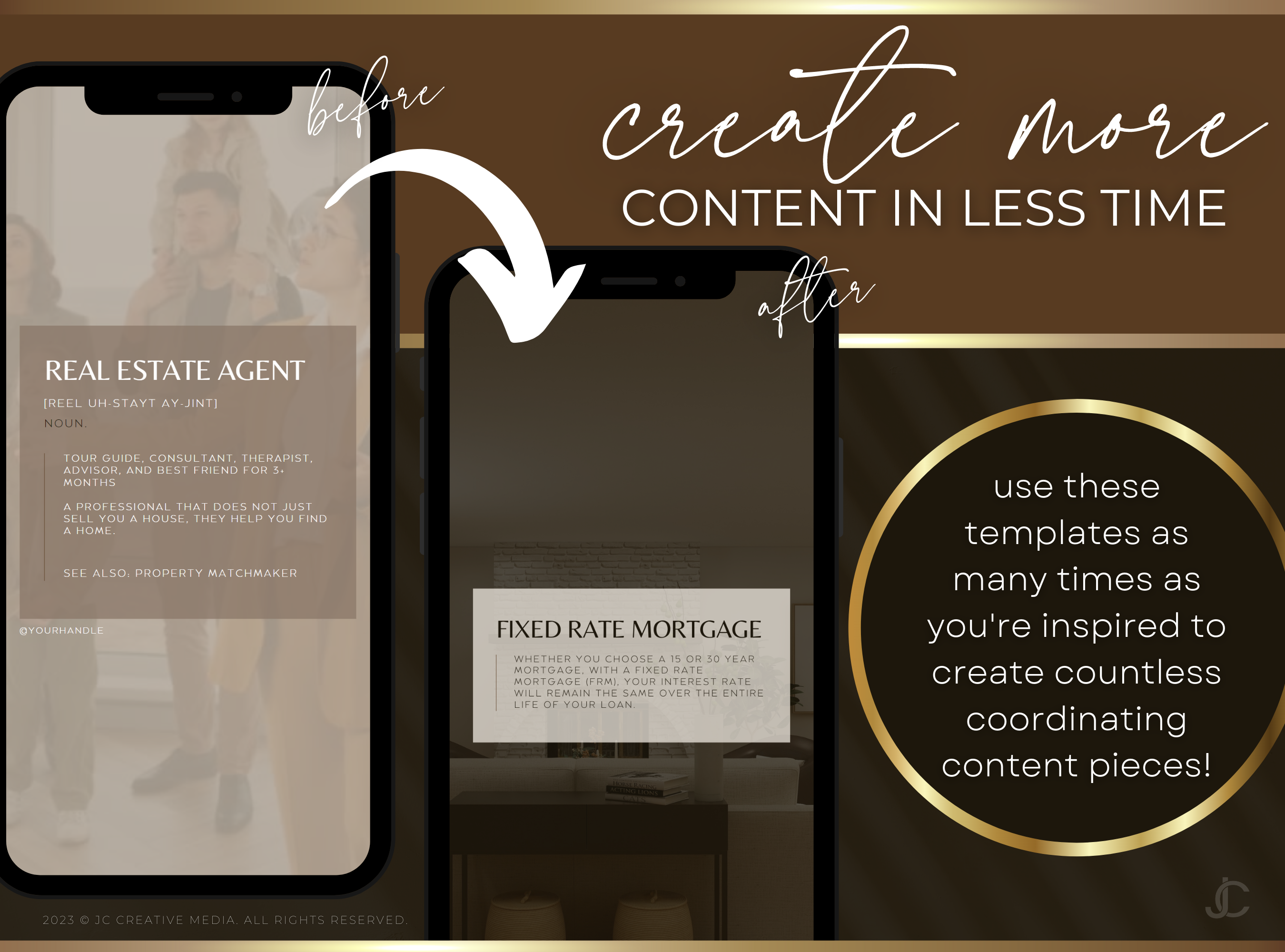 21 Real Estate Marketing Reels Posts: VOL. 1 (Canva Video Templates) | Estate Collection™ Classic Edition