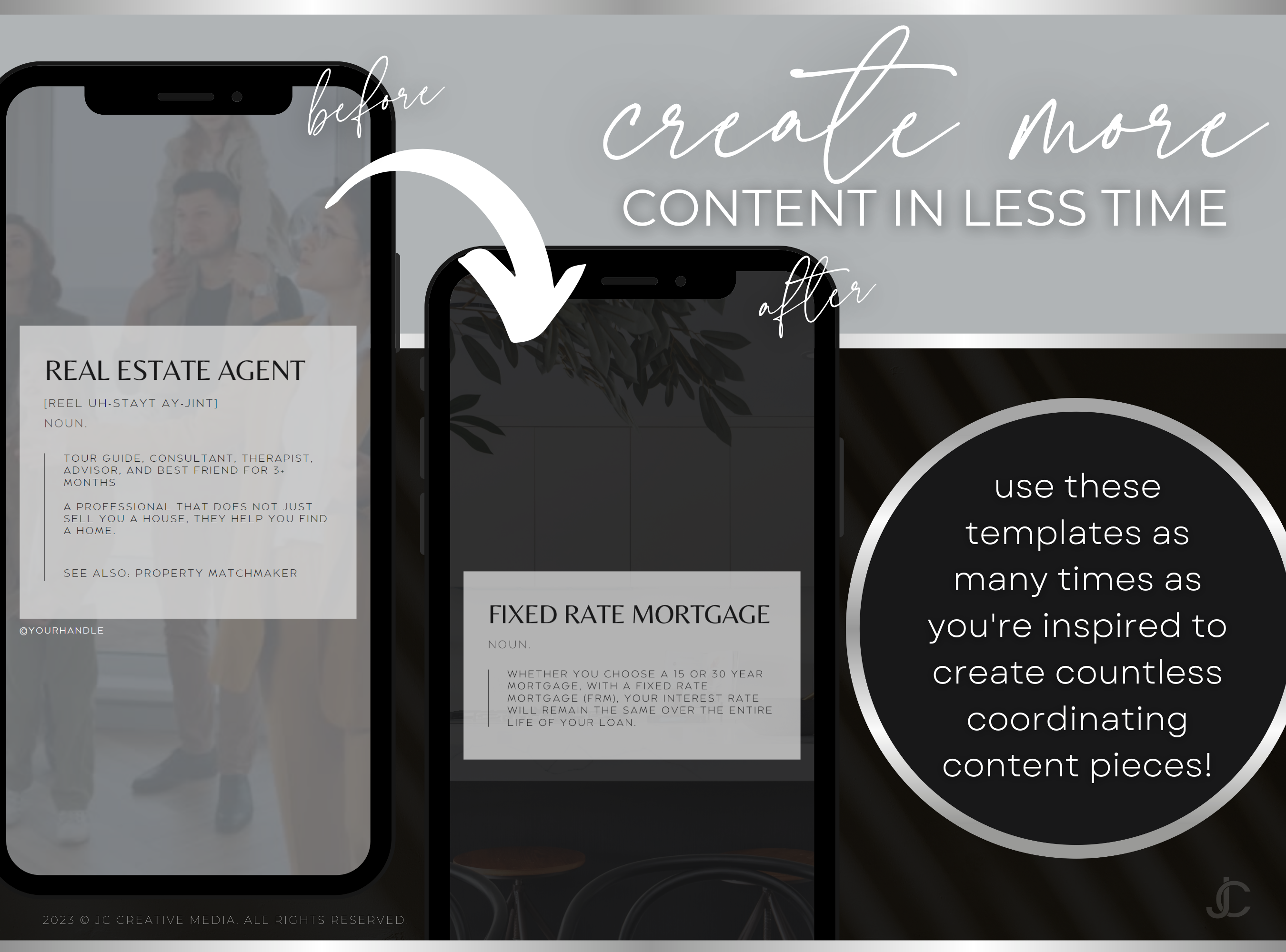 21 Real Estate Marketing Reels Posts: VOL. 1 (Canva Video Templates) | Estate Collection™ Modern Edition