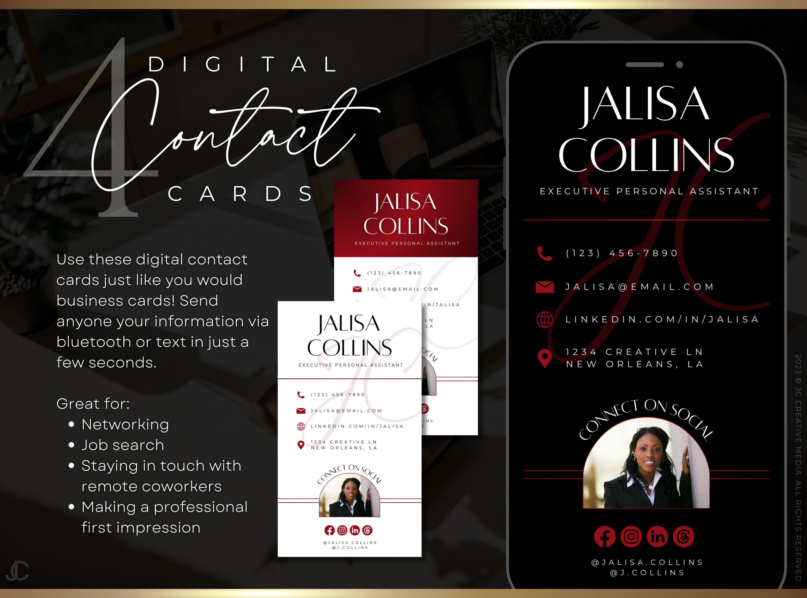 Designer Resume™ Suite (Canva Templates) | Elegance Collection™ Crimson Edition