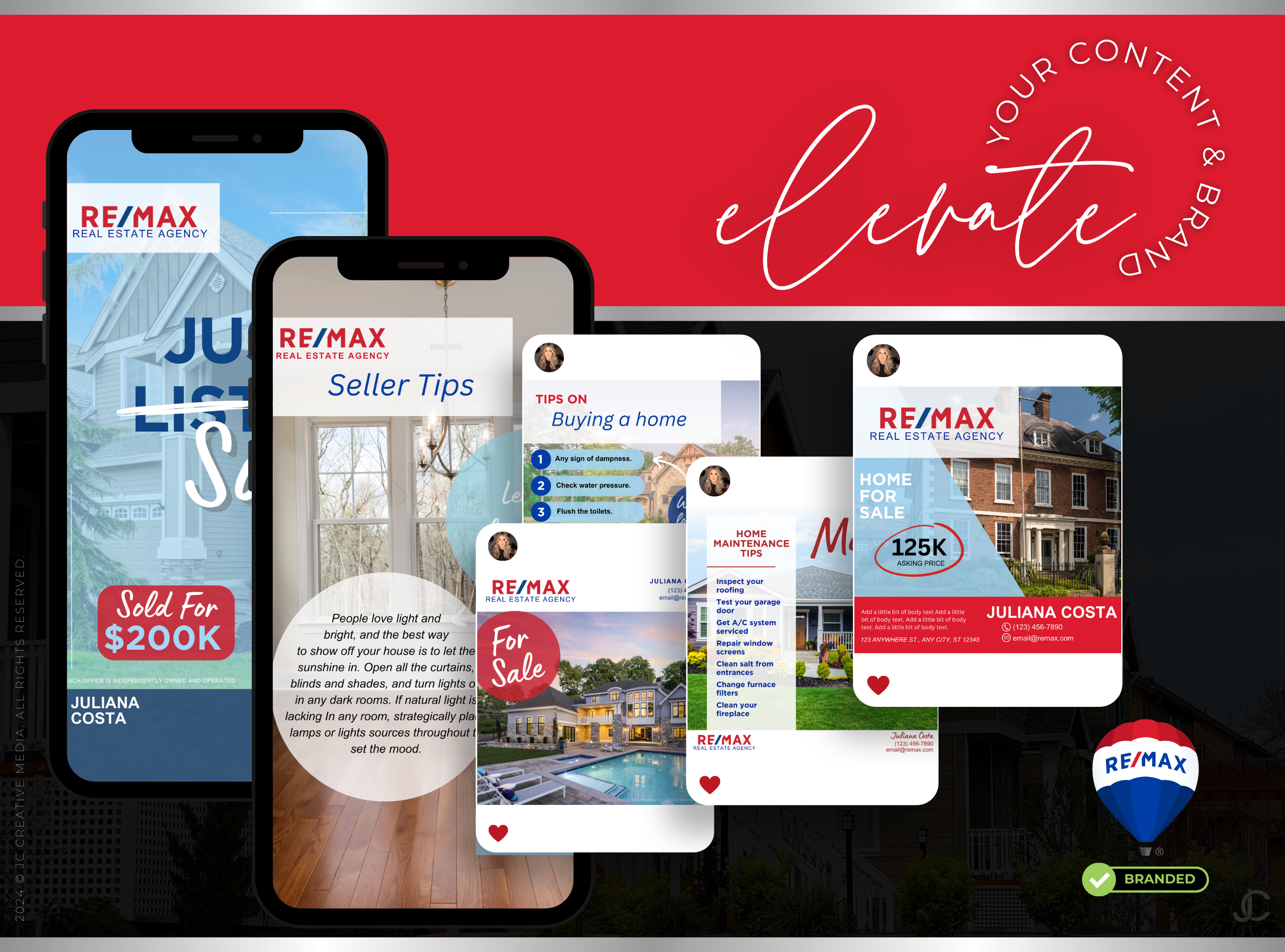 540+ RE/MAX Social Media Marketing & Branding Templates for Real Estate Agents & Brokers