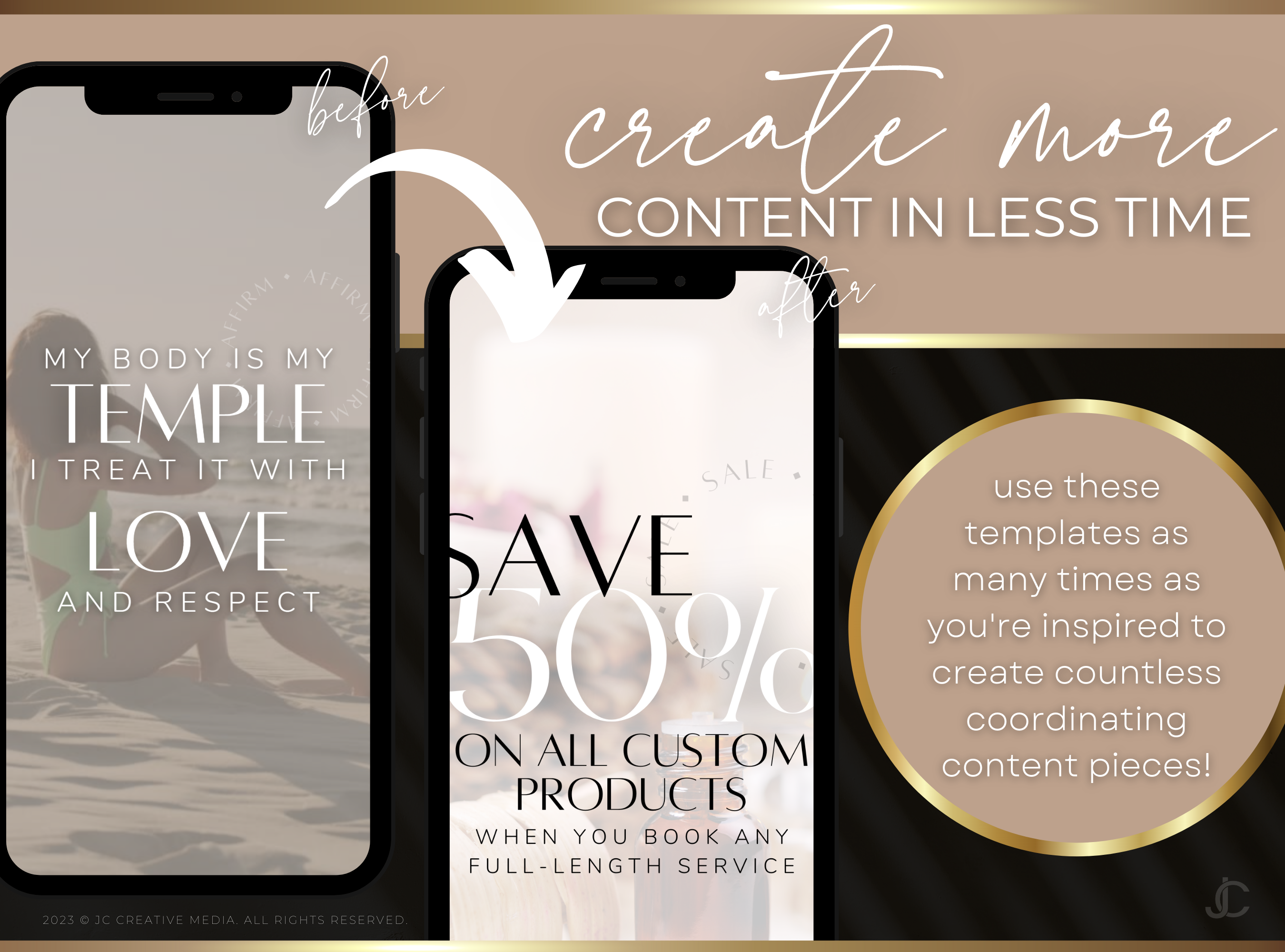 21 Wood Therapy Marketing Reels Posts for Spas & Body Contouring Specialists (Canva Video Templates) | Aesthete Collection™ Luxury Edition