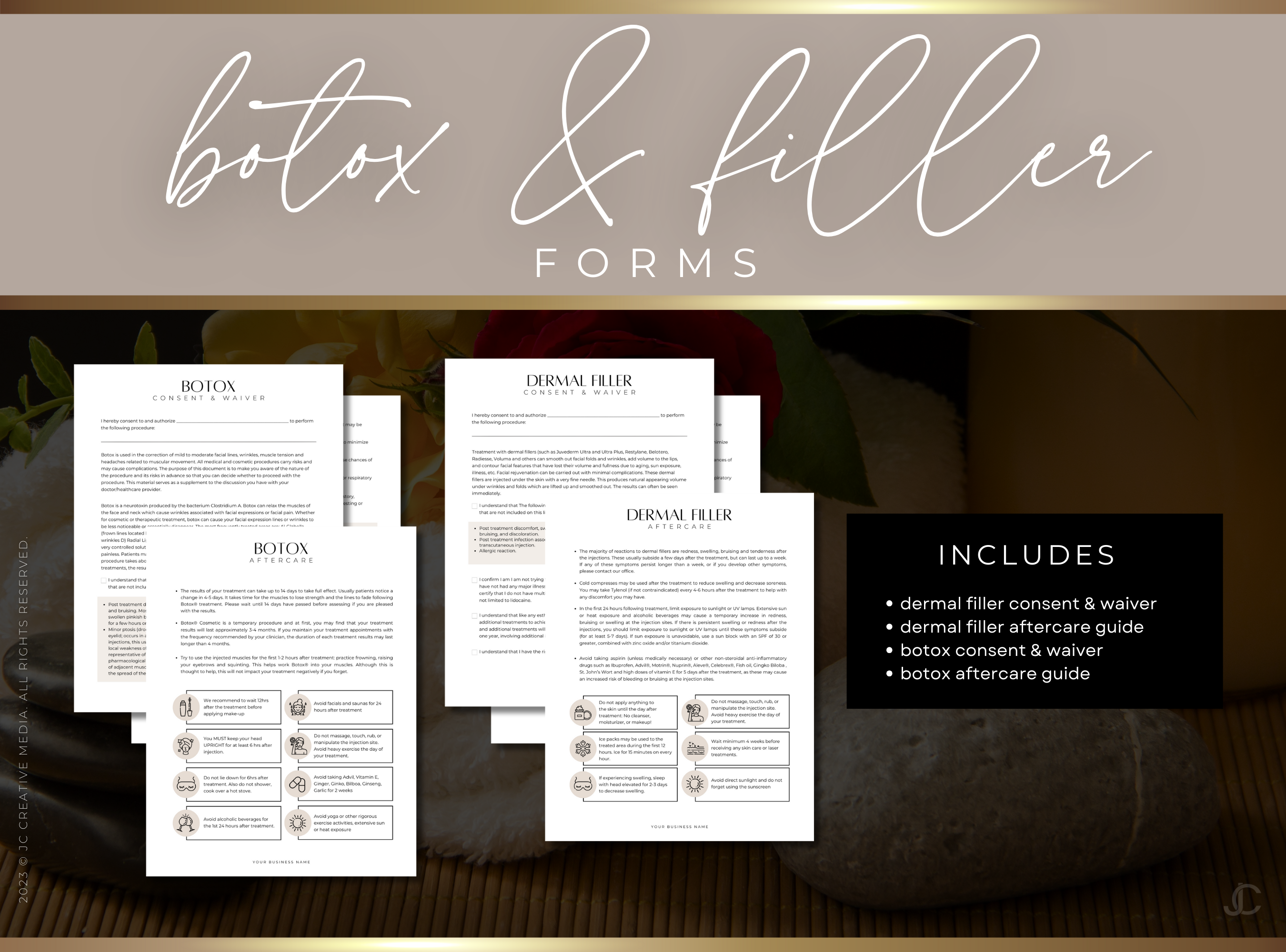 Esthetics Forms for Estheticians & Med Spas (Canva Templates) | Aesthete Collection™ Luxury Edition