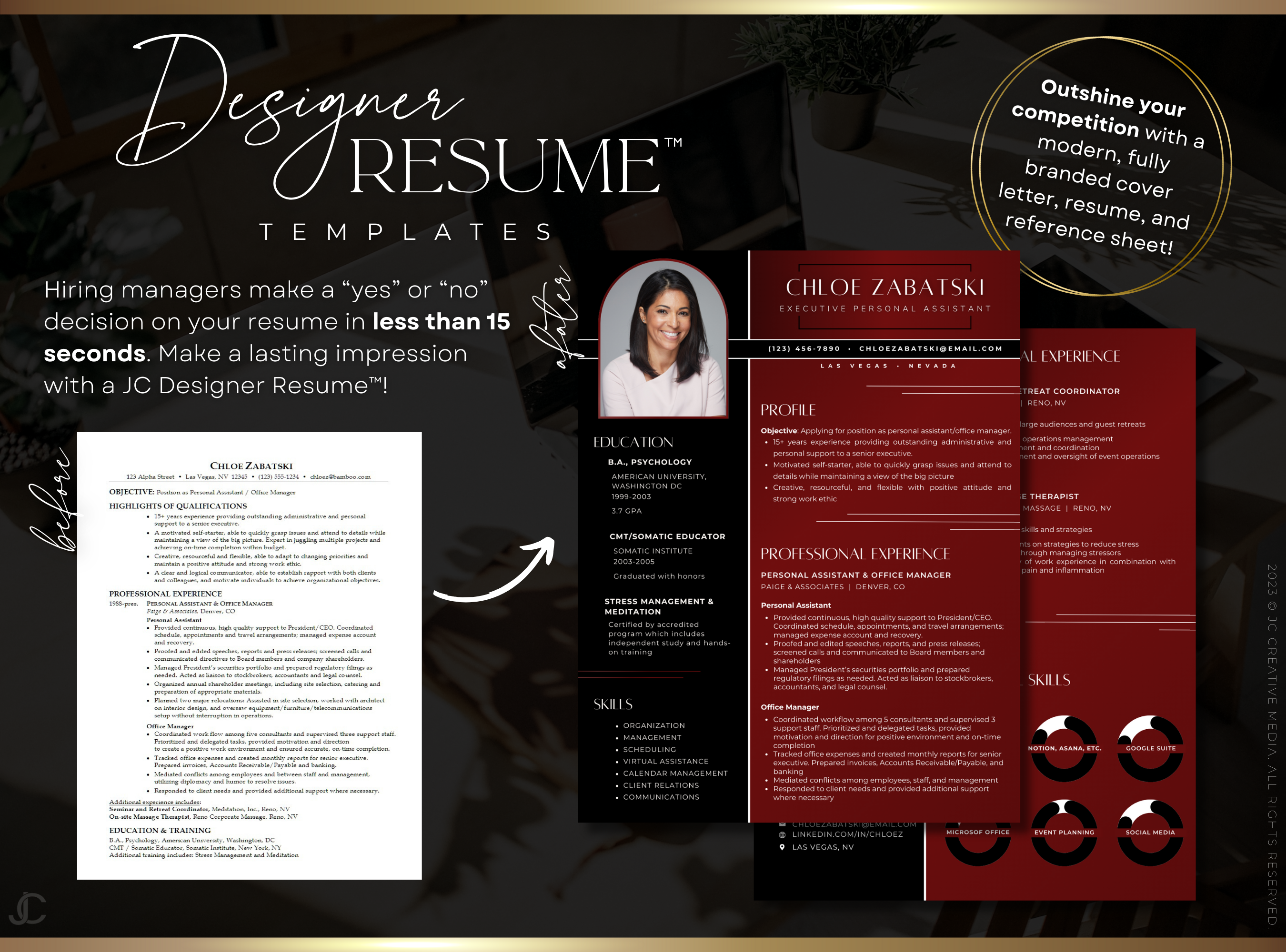 Designer Resume™ Suite (Canva Templates) | Aesthete Collection™ Vogue Edition