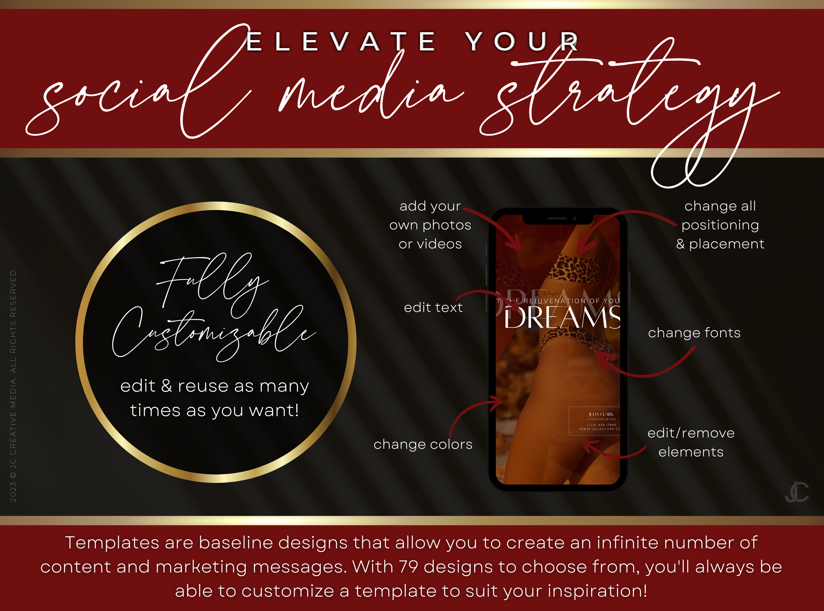 300+ Vacuum Therapy BBL & Breast Lift Social Media Canva Templates for Spa Marketing | Aesthete Collection™ Vogue Edition