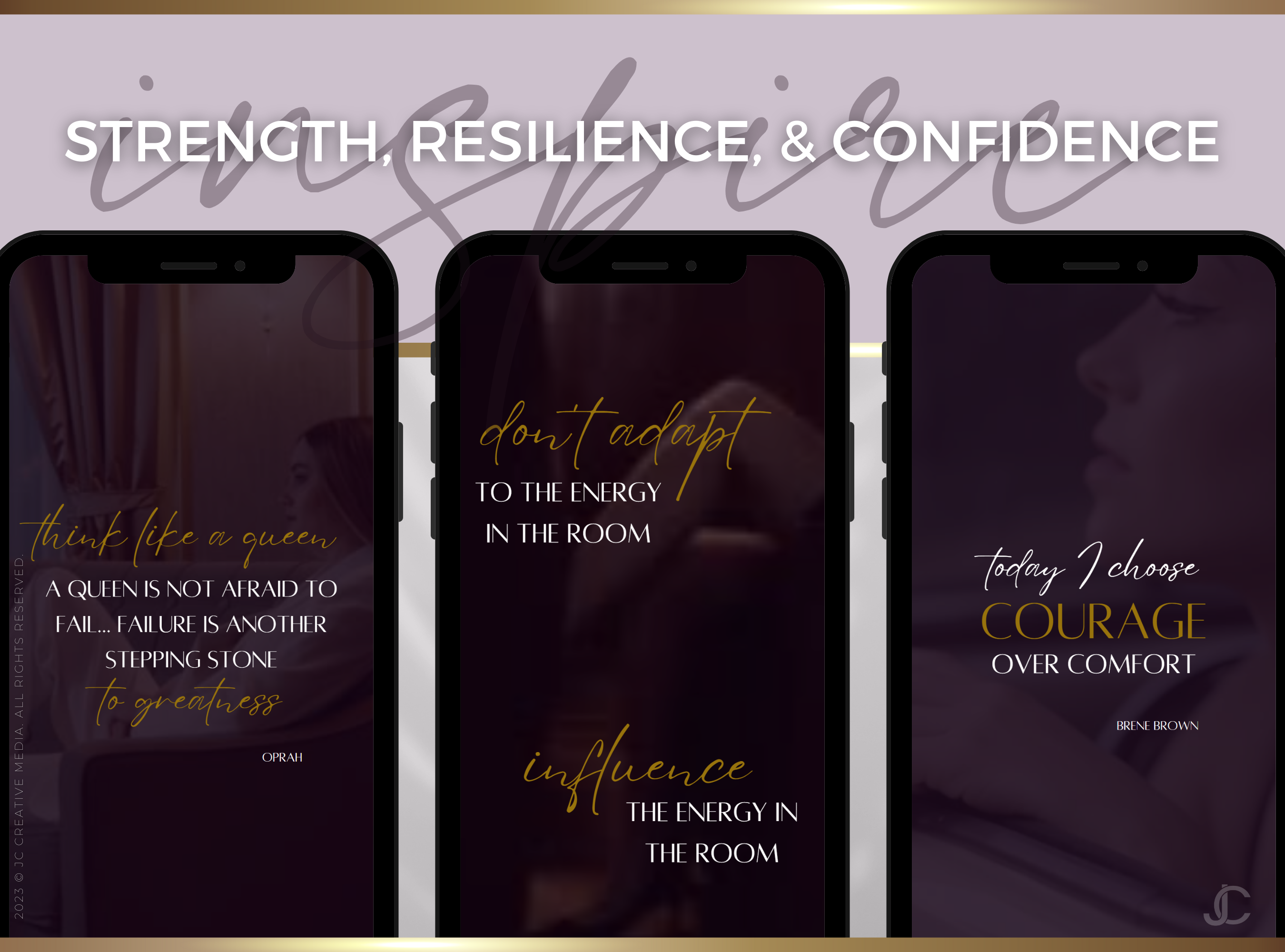 20 Motivational Quote Reels Videos for Women, Ready-to-Post | Elegance Collection™ Amethyst Edition