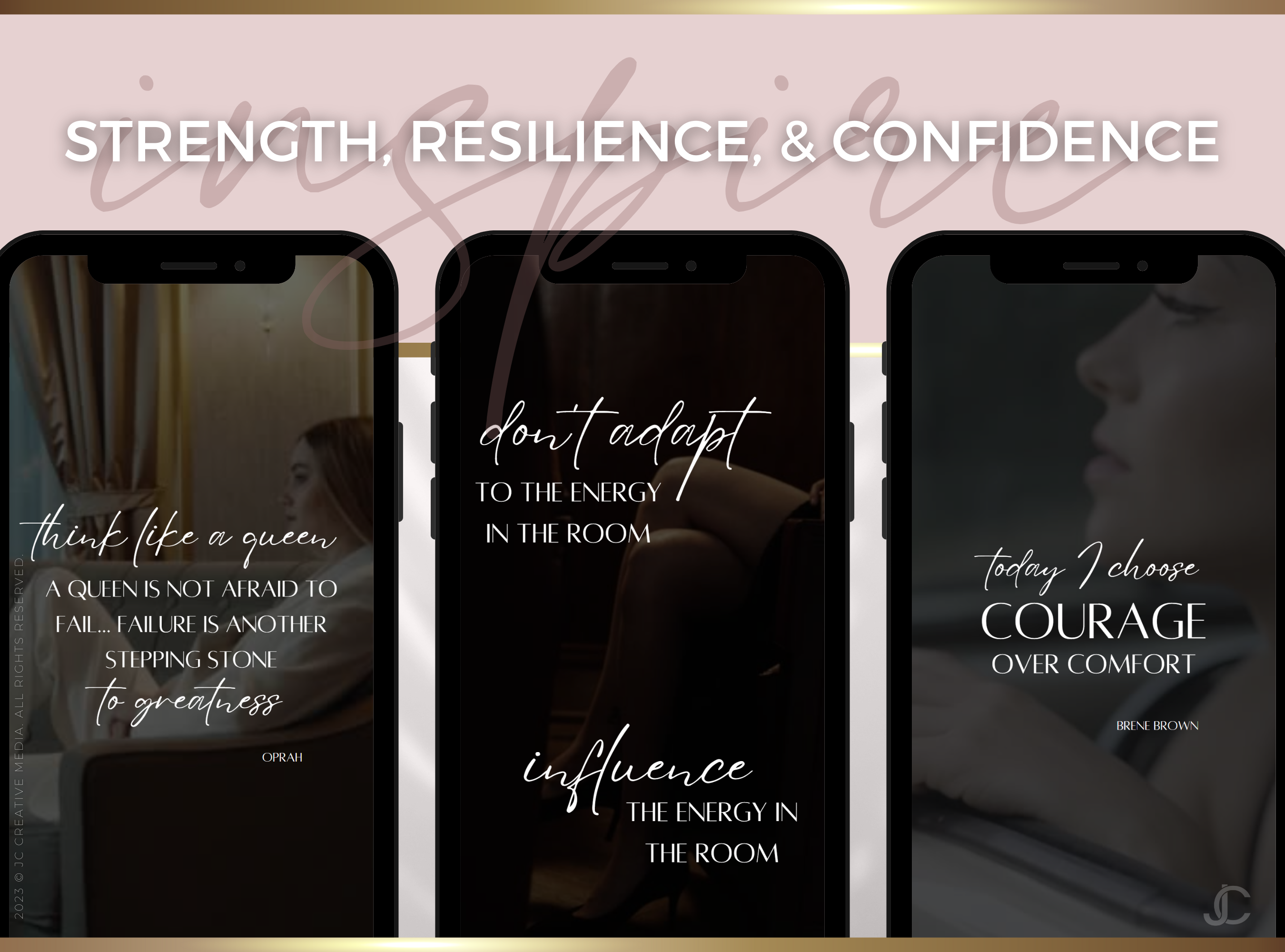 20 Motivational Quote Reels Videos for Women, Ready-to-Post | Elegance Collection™ Blush Edition