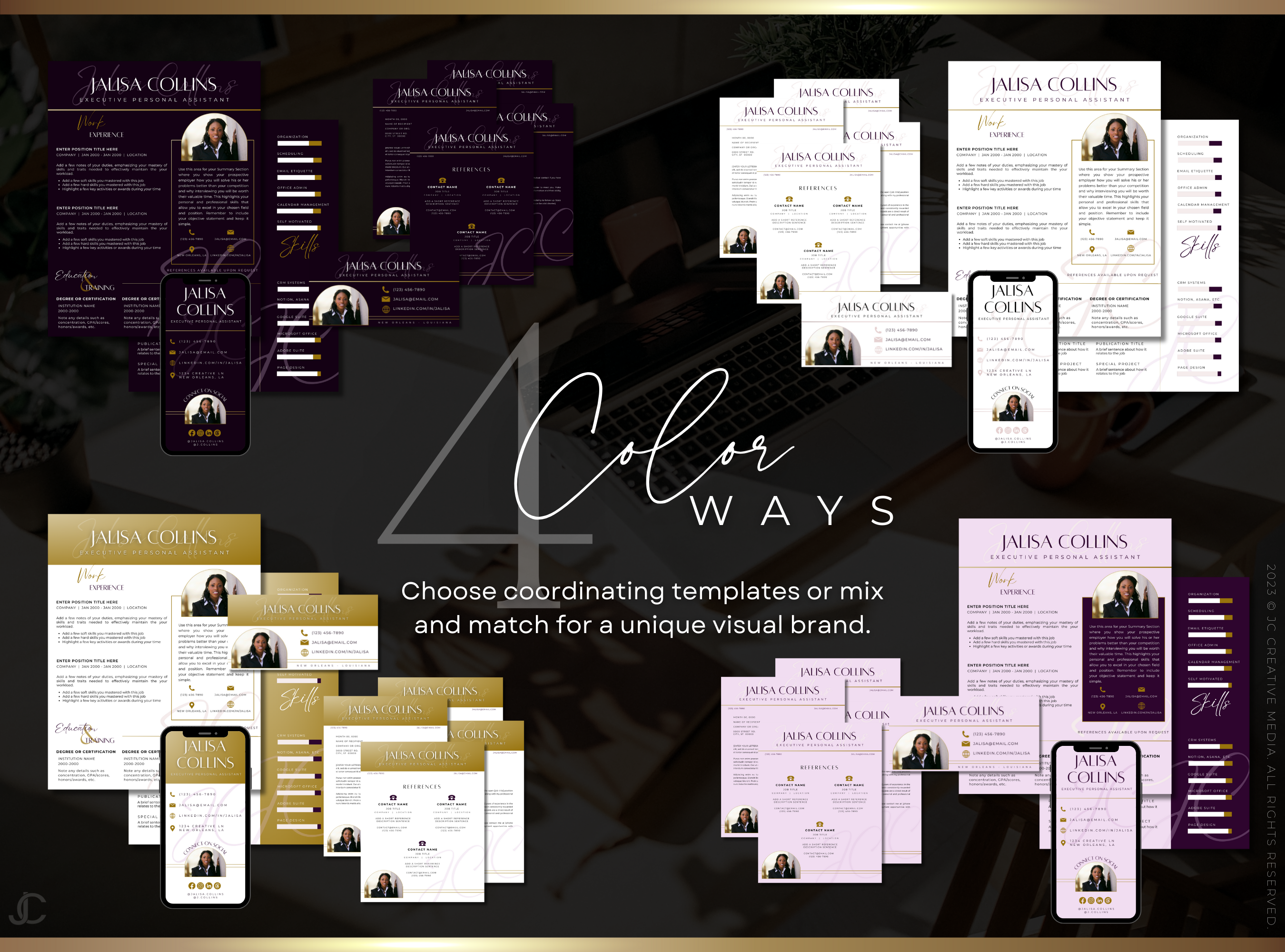 Designer Resume™ Suite (Canva Templates) | Elegance Collection™ Amethyst Edition