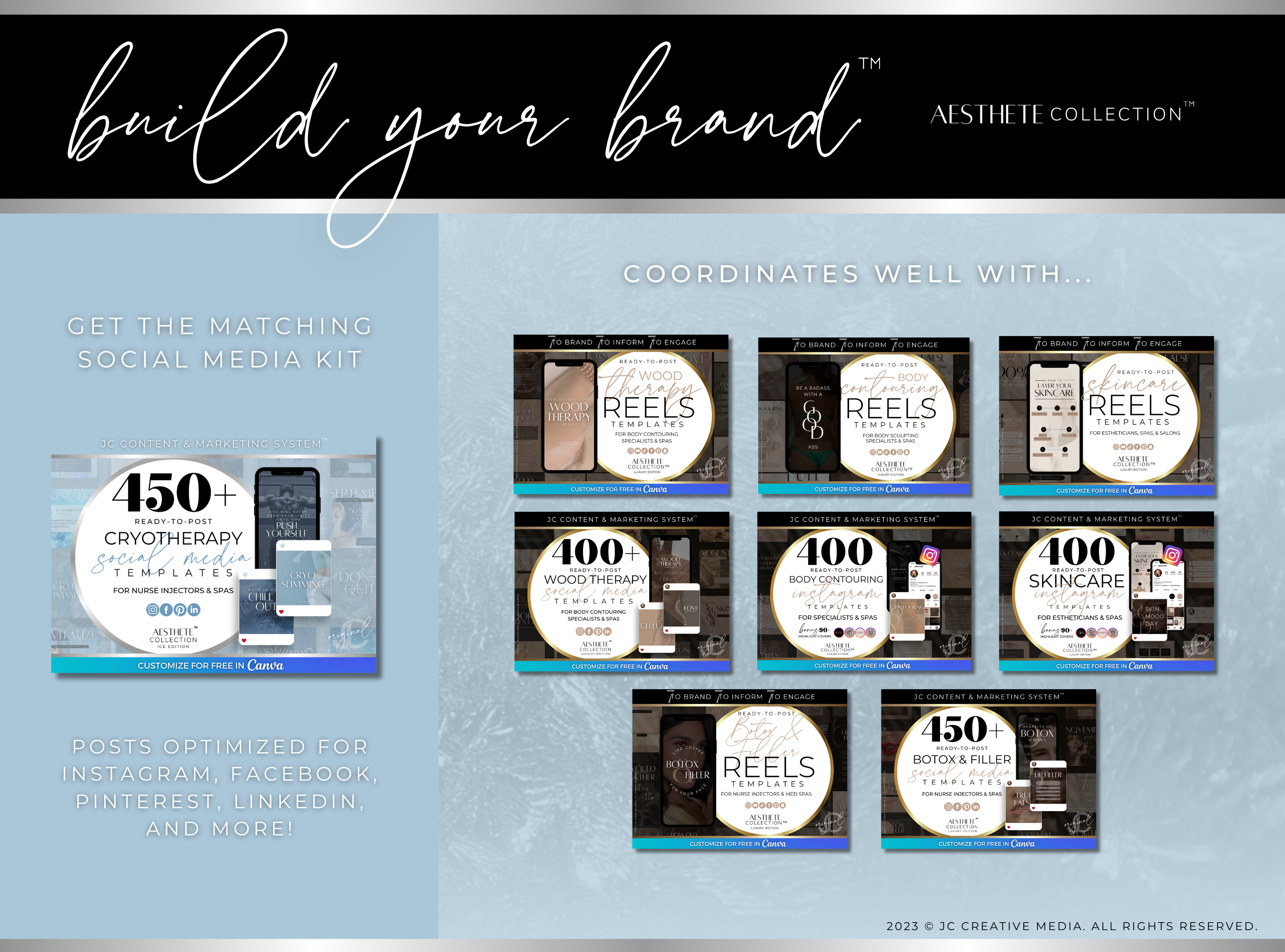 21 Cryotherapy Marketing Reels Posts (Video Canva Templates) | Aesthete Collection™ Ice Edition