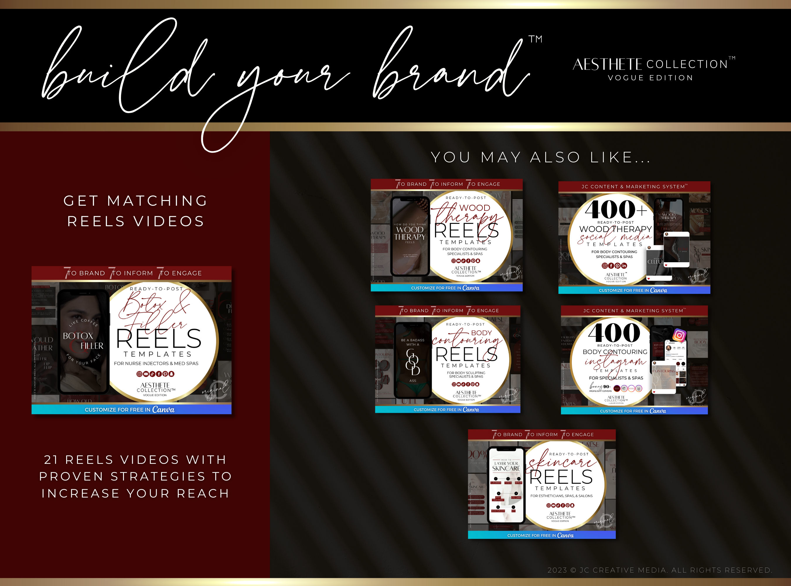 450+ Botox & Filler Social Media Templates for Nurse Injectors & Med Spas | Aesthete Collection™ Vogue Edition