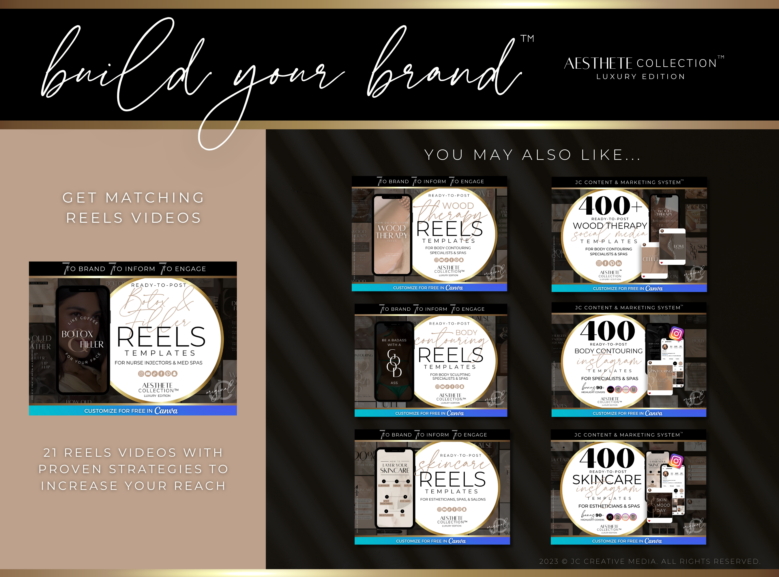 450+ Botox & Filler Social Media Templates for Nurse Injectors & Med Spas | Aesthete Collection™ Luxury Edition