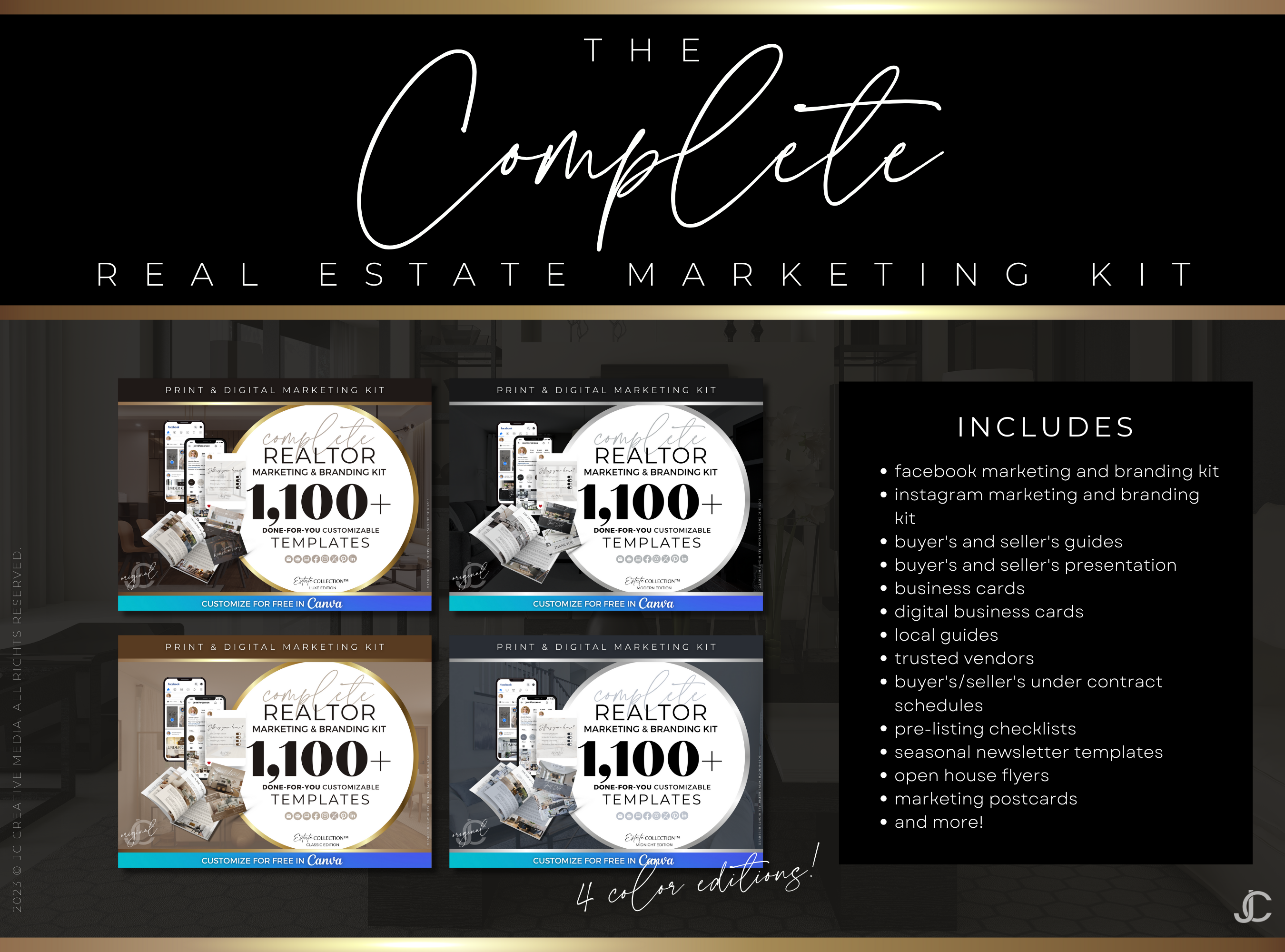 280+ Postcard Templates for Real Estate Marketing & Realtor Farming | Estate Collection™ ALL Color Editions!