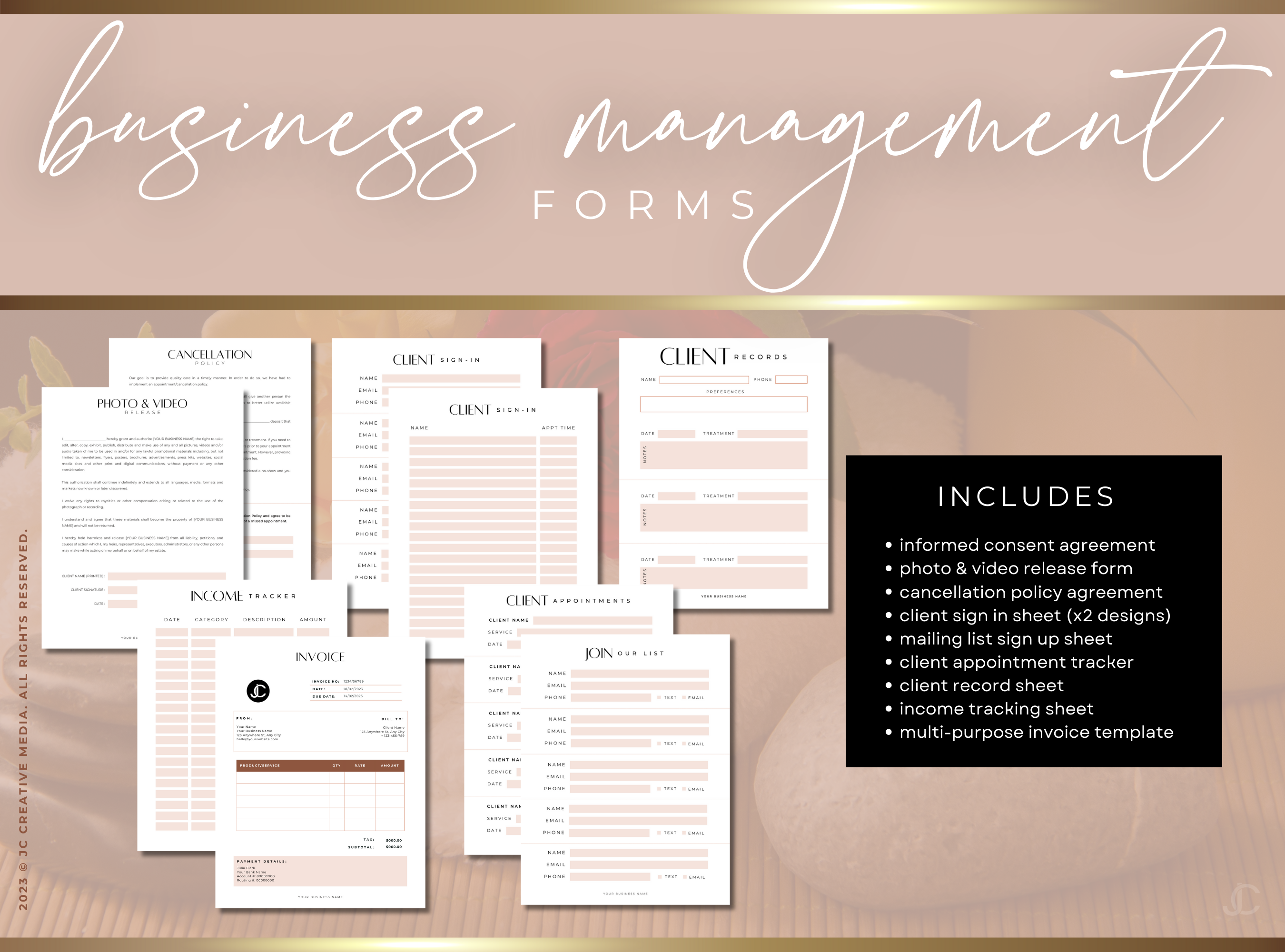 Esthetics Forms for Estheticians & Med Spas (Canva Templates) | Aesthete Collection™ Nudes Edition