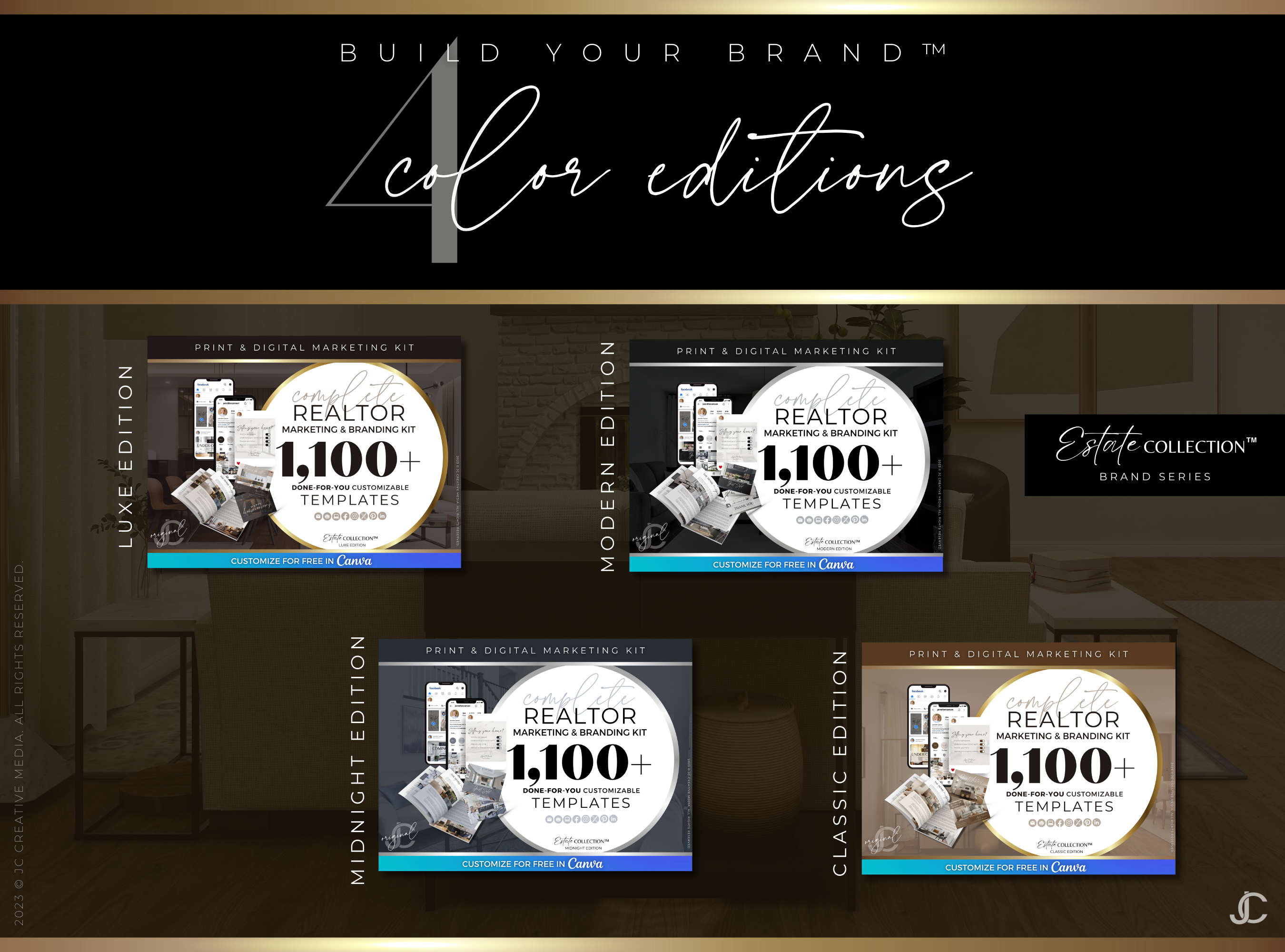 1,100+ Realtor Canva Templates for Real Estate Marketing & Branding | Estate Collection™ Classic Edition