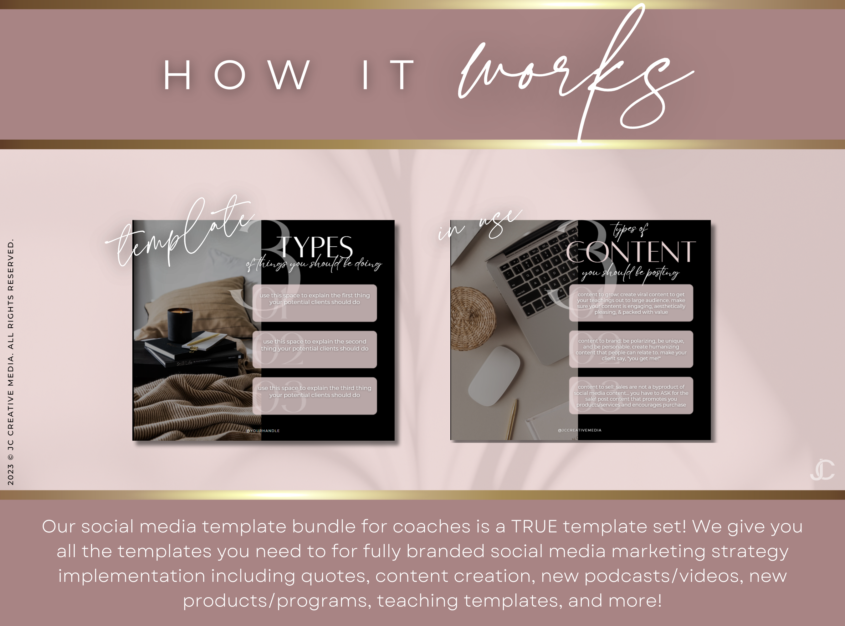 400+ Coaching Social Media Post Templates (Content, Infographics, & Marketing) | Elegance Collection™ Blush Edition