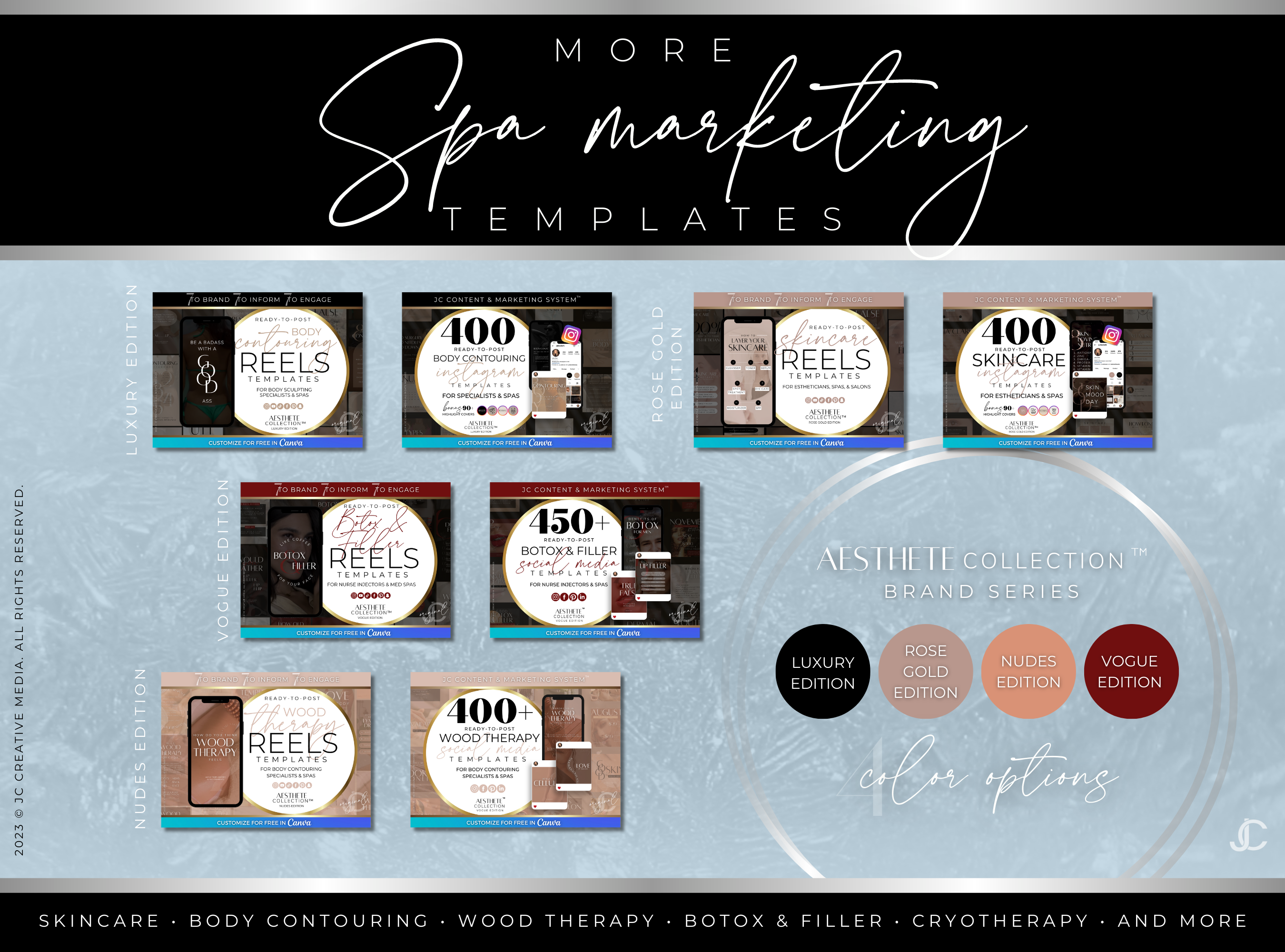 21 Cryotherapy Marketing Reels Posts (Video Canva Templates) | Aesthete Collection™ Ice Edition