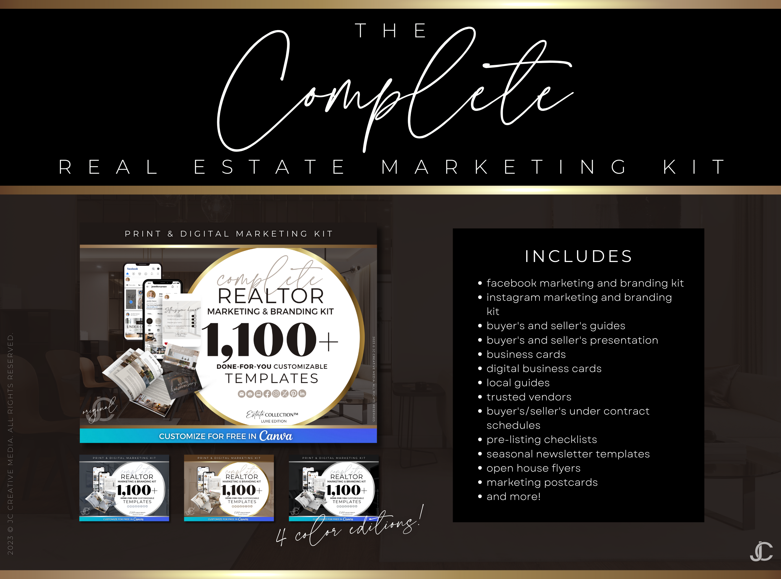 Realtor Email Signature Canva Templates | Estate Collection™ Modern Edition