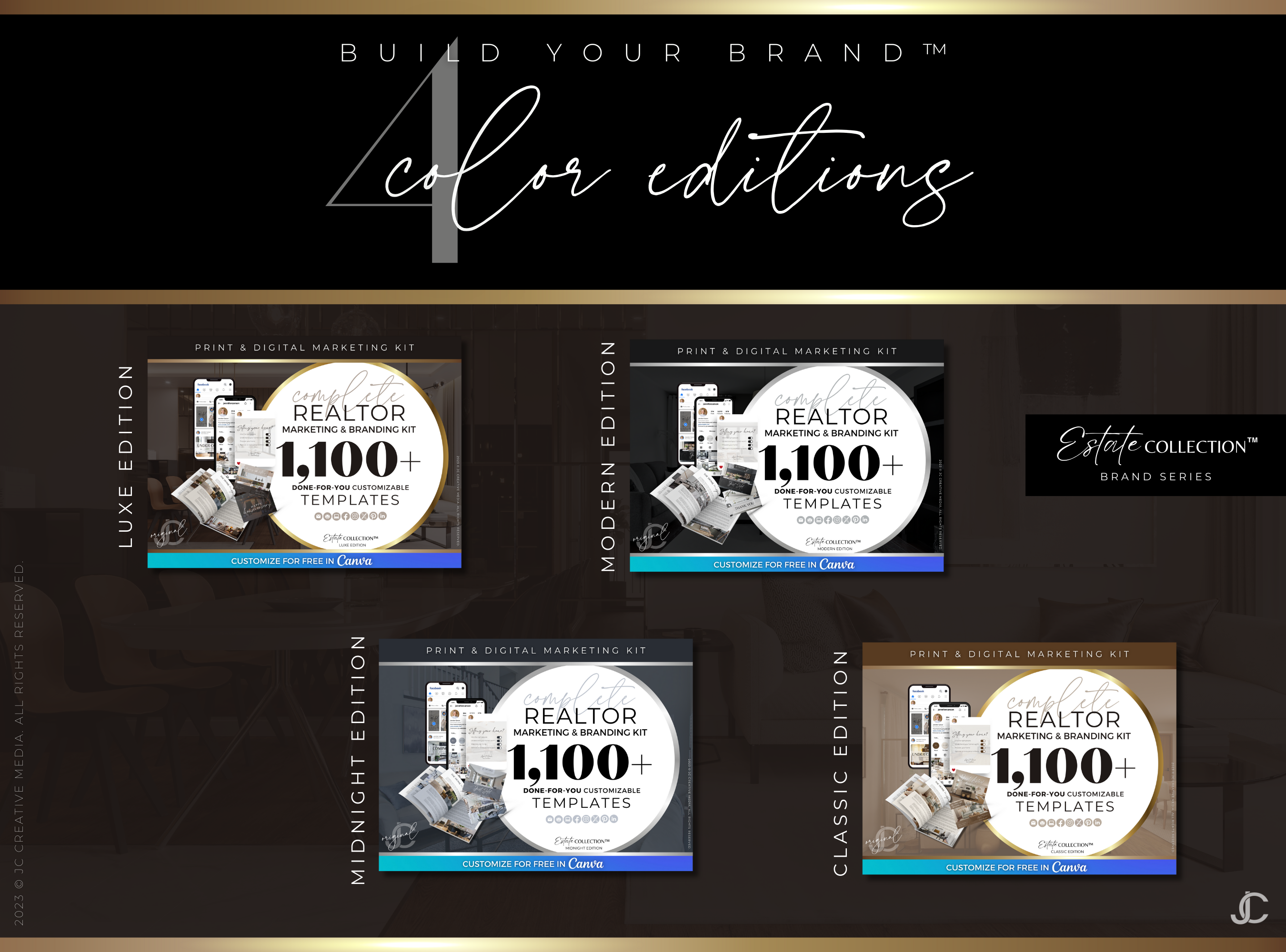 1,100+ Realtor Canva Templates for Real Estate Marketing & Branding | Estate Collection™ Luxe Edition