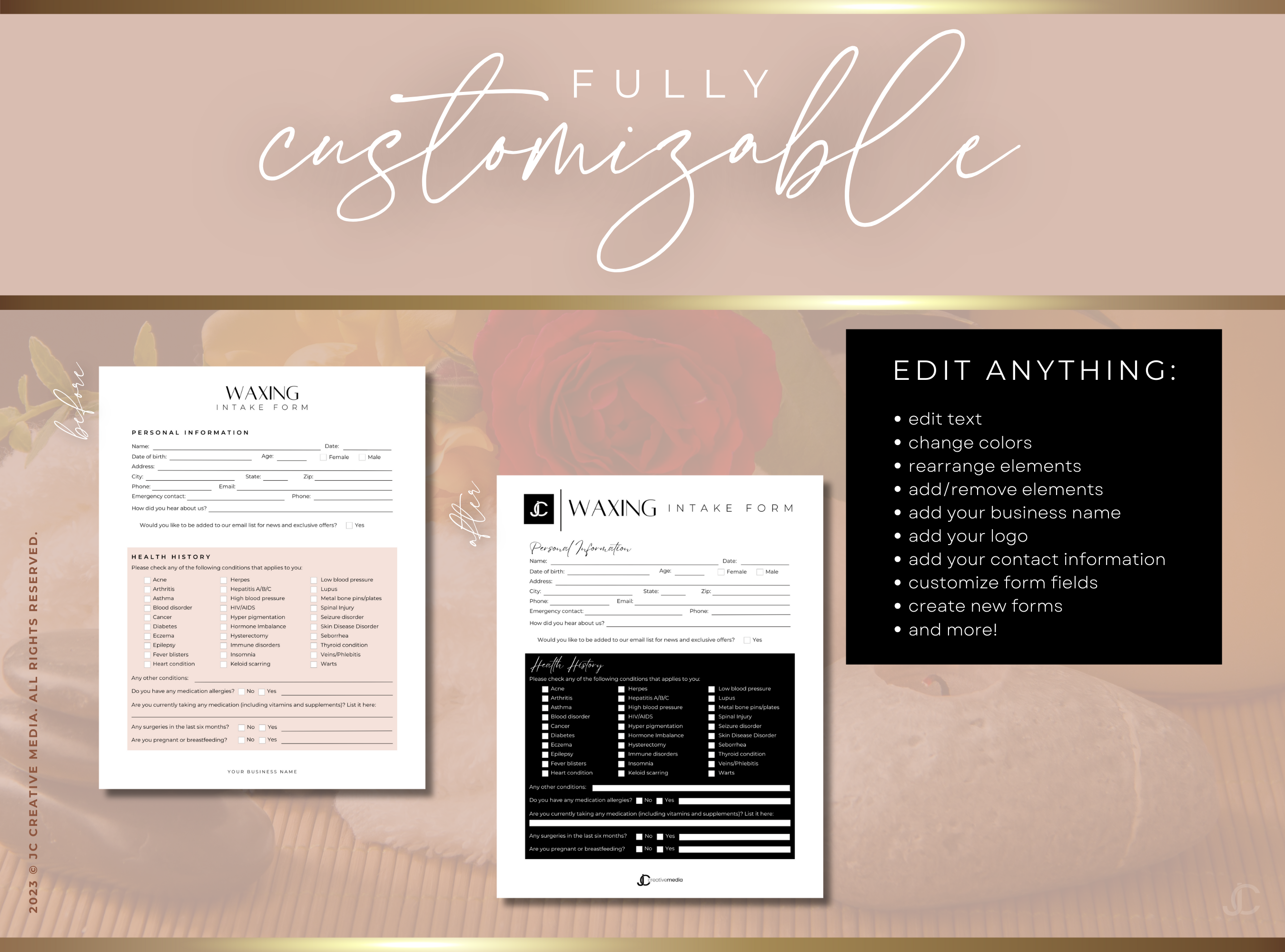 Esthetics Forms for Estheticians & Med Spas (Canva Templates) | Aesthete Collection™ Nudes Edition