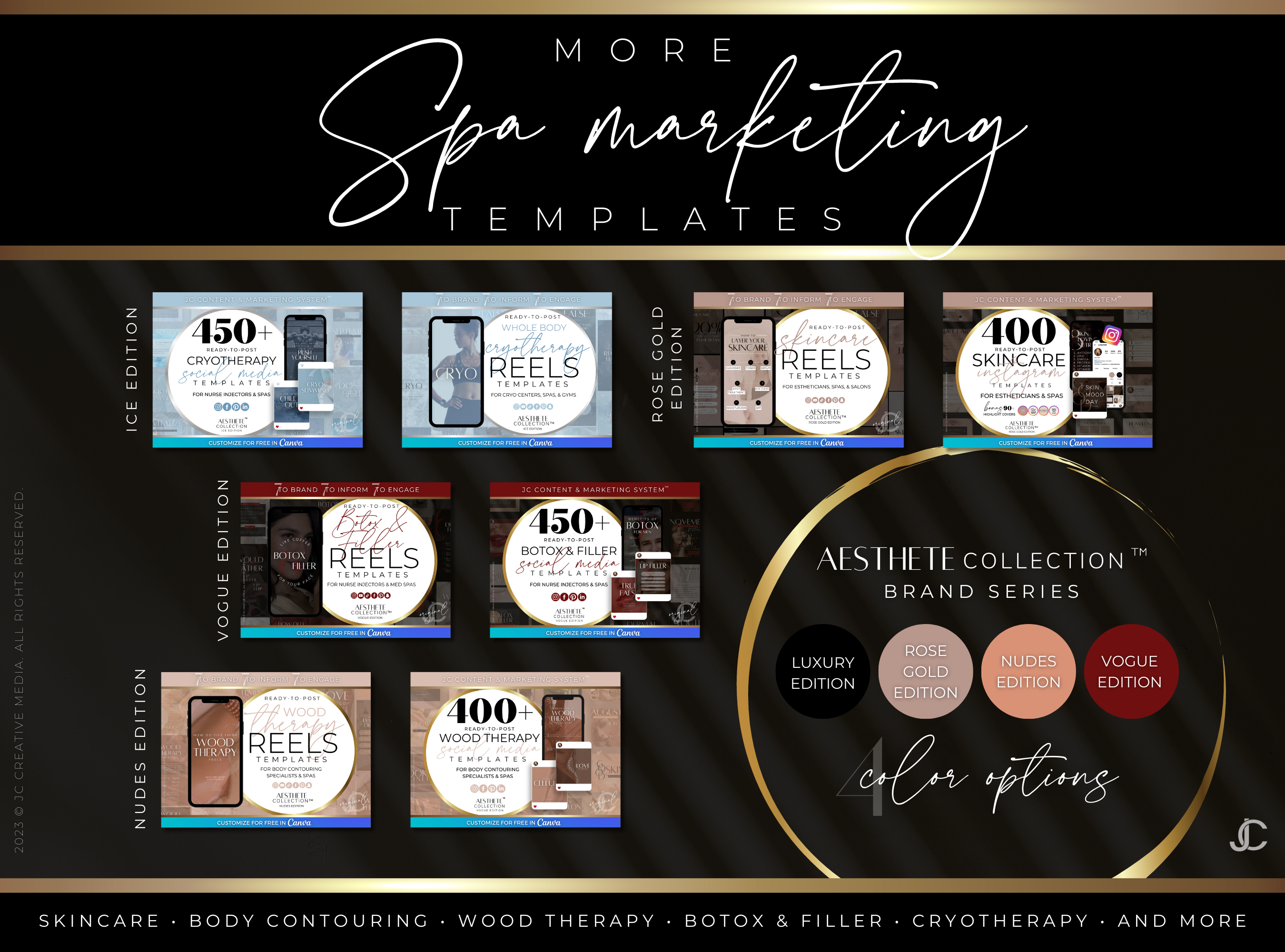 450+ Botox & Filler Social Media Templates for Nurse Injectors & Med Spas | Aesthete Collection™ Luxury Edition